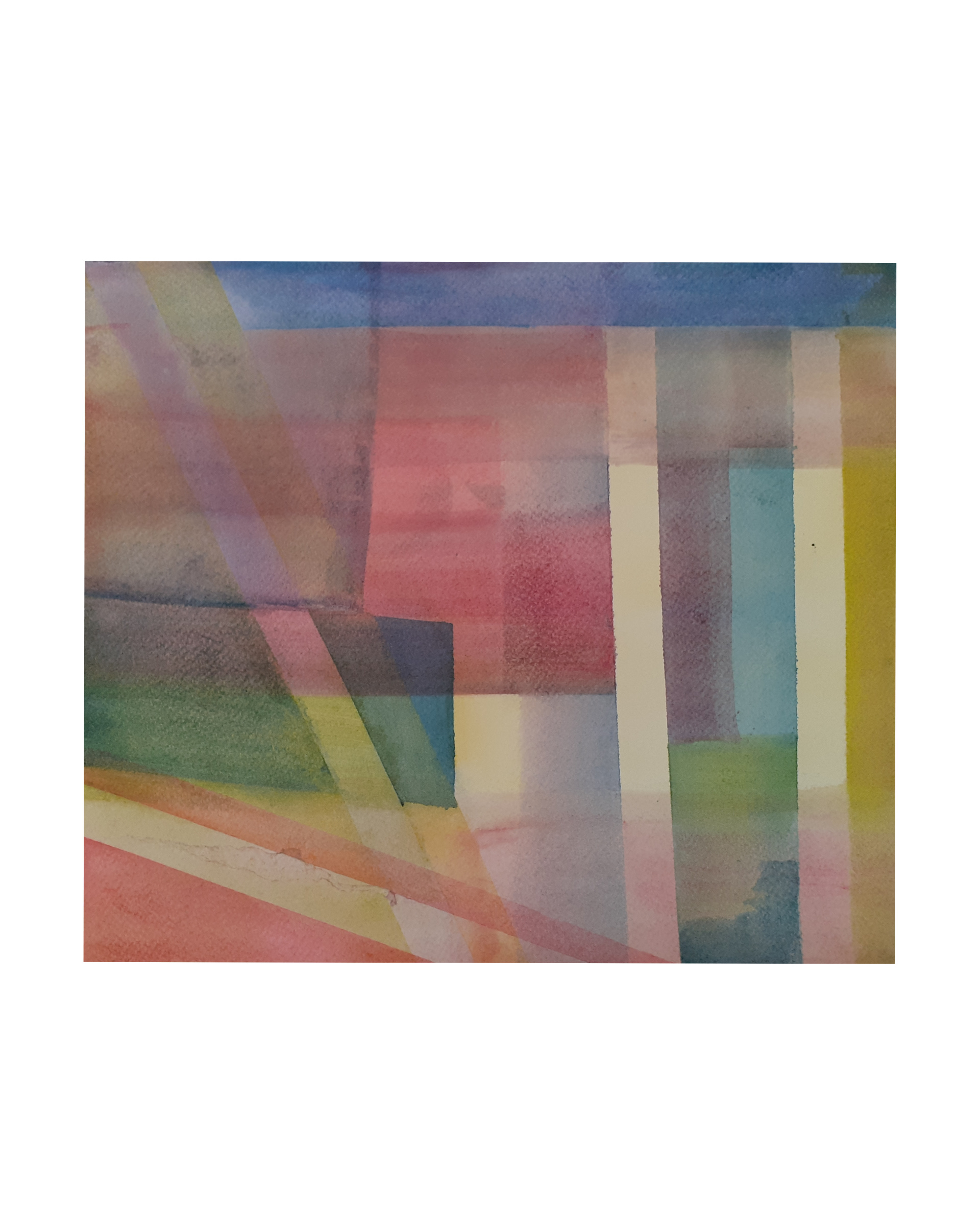 Raquel Ferreira, aquarela sobre papel, 2017 - "Aquarela geométrica III" 31x27cm30x27cm