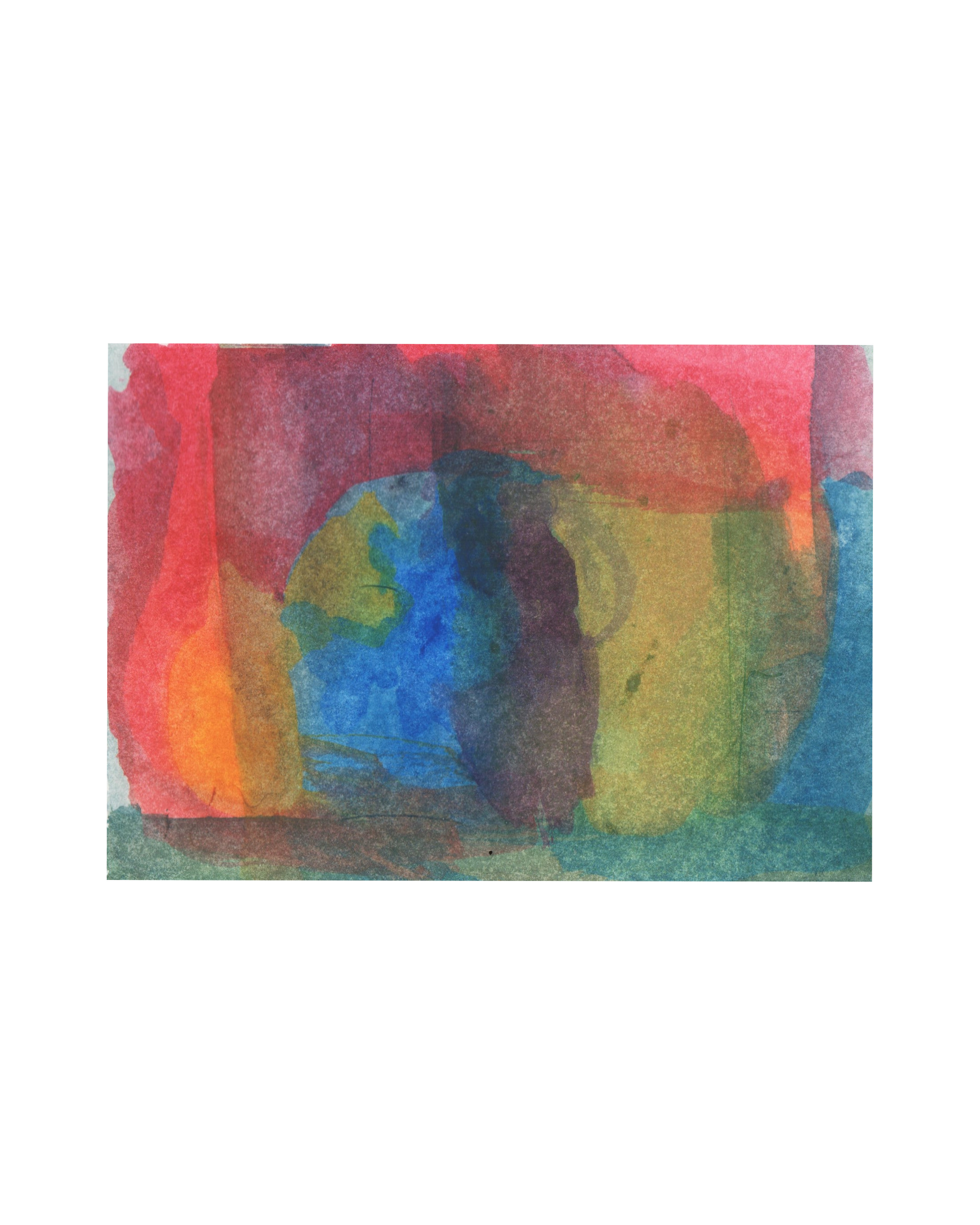 Raquel Ferreira, aquarela sobre papel, 2017 - "Primeiras cores III" 15x10cm
