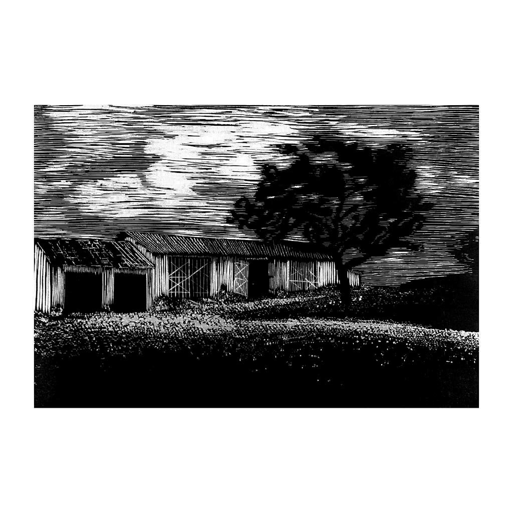 Raquel Ferreira, xilogravura sobre papel, 2020 - "Sem título" 51x34