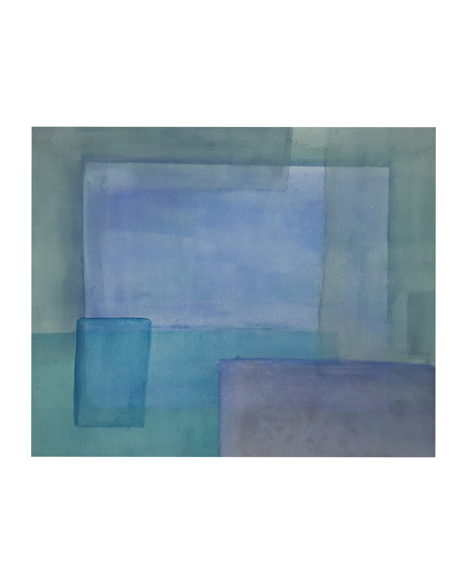 Raquel Ferreira, aquarela sobre papel, 2017 - "Aquarela geométrica II" 43x36cmcm