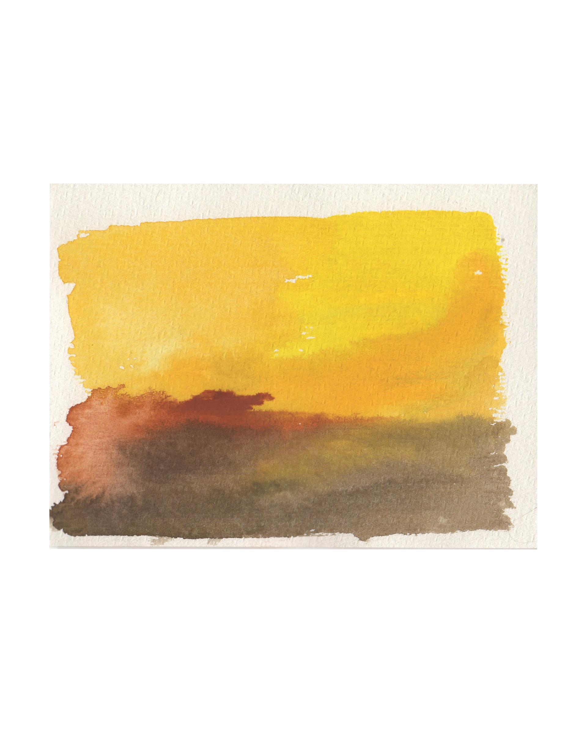 Raquel Ferreira, aquarela sobre papel, 2017 - "Cor terra I" 15x11cm