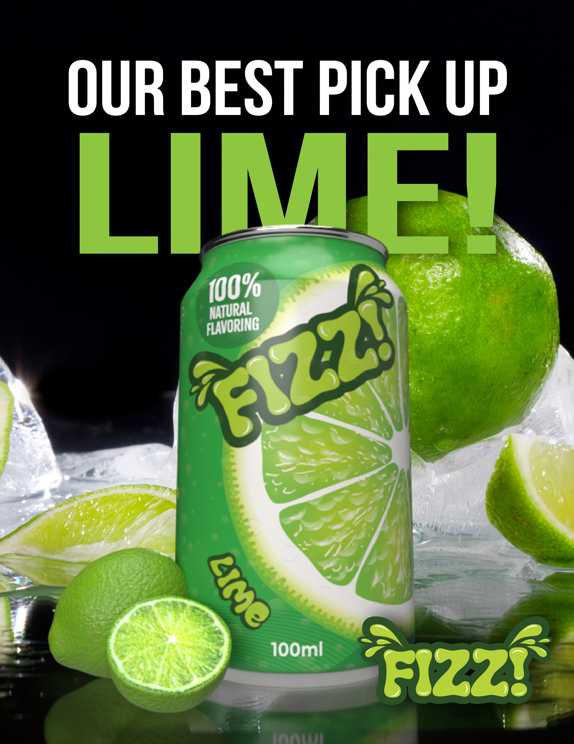 Fizz Lime Soda Ad