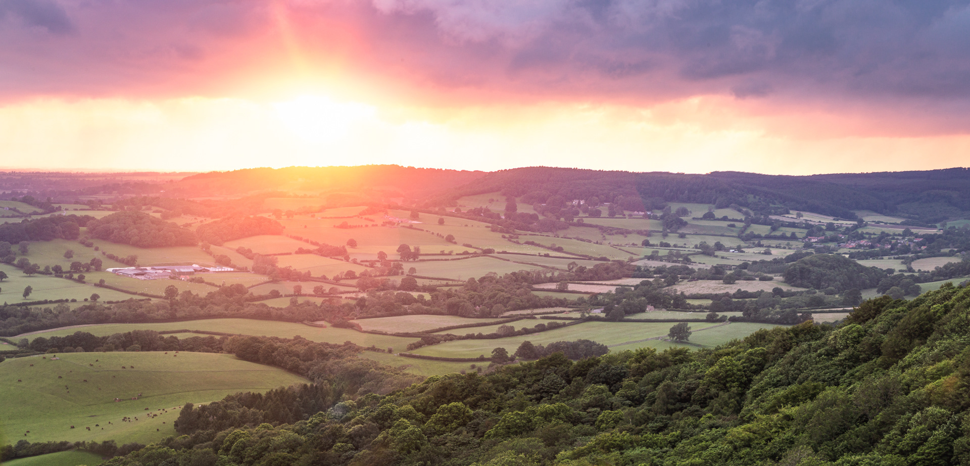 Stormy Sunset from South Woods nr Sutton Bank