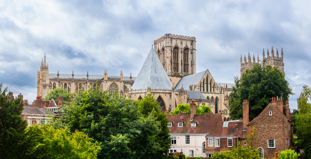 Looking over Gray's Court to York Minster