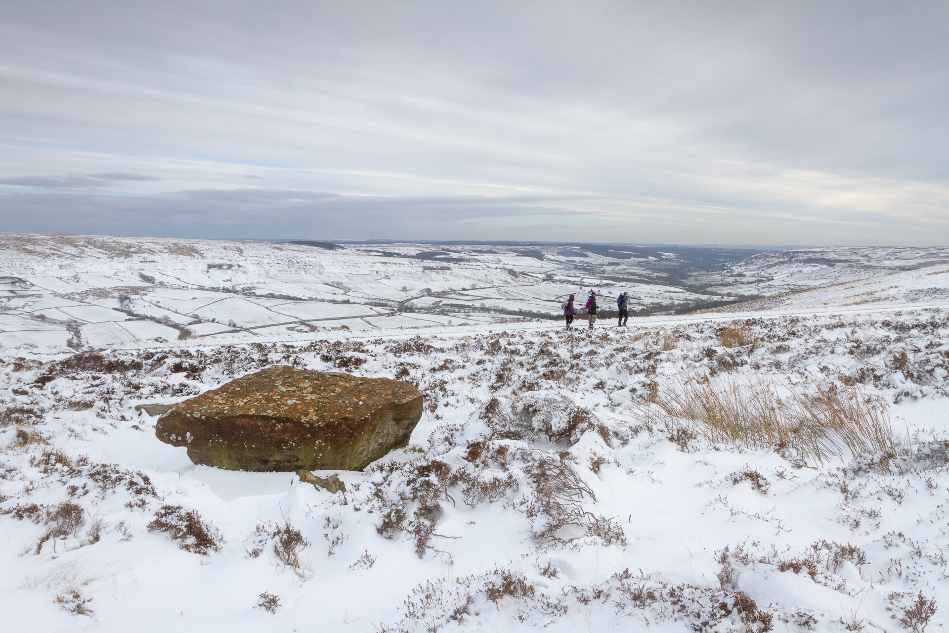 Hiking in the snow