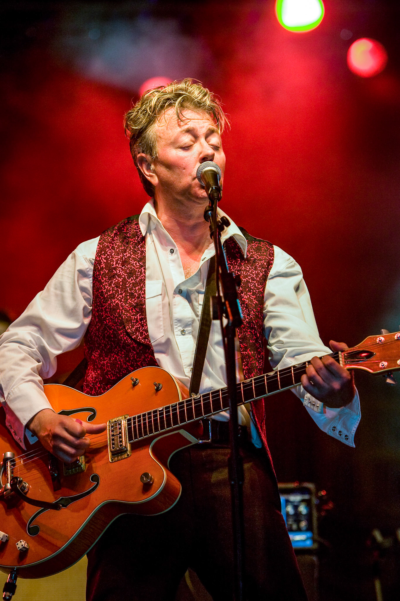 Brian Setzer lit the place on fire during his set at The Doheny Blues Festival in Dana Point, California.