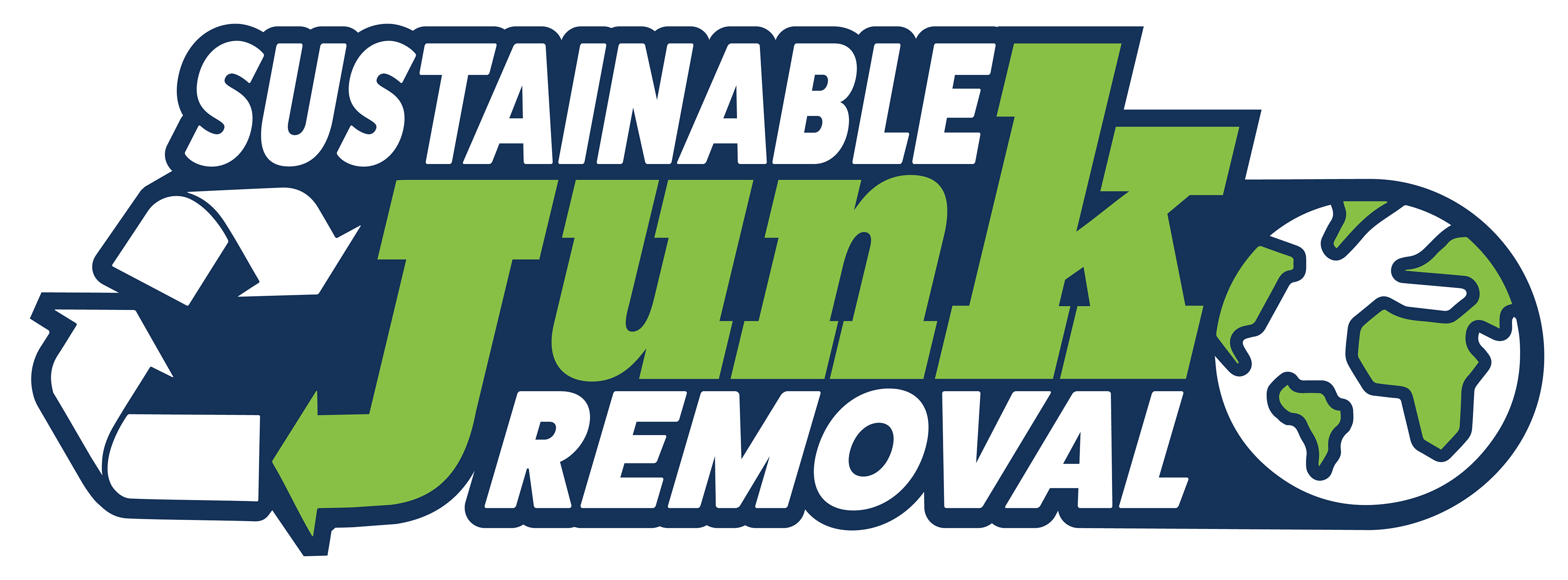 Brian Heinrich Sustainable Junk Removal logo with globe