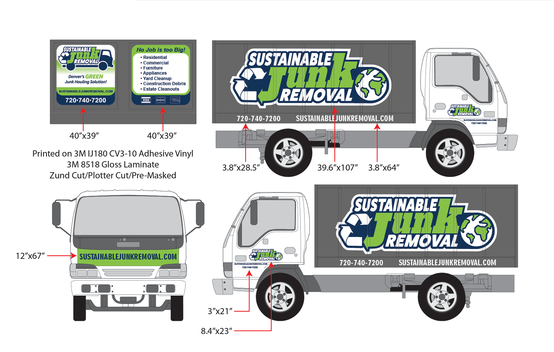 Brian Heinrich Sustainable Junk Removal fleet truck design