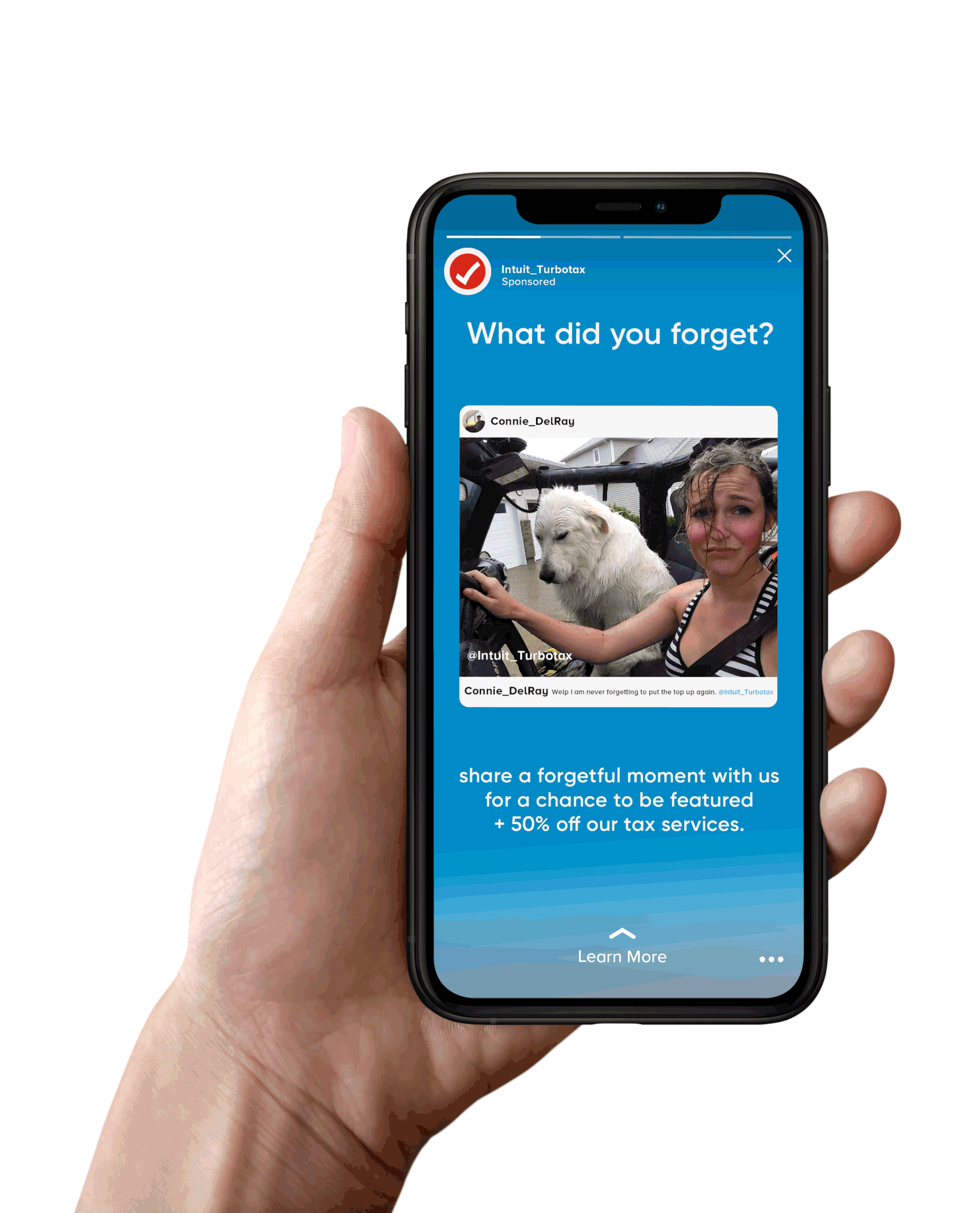 UGC will be shared via sponsored stories.