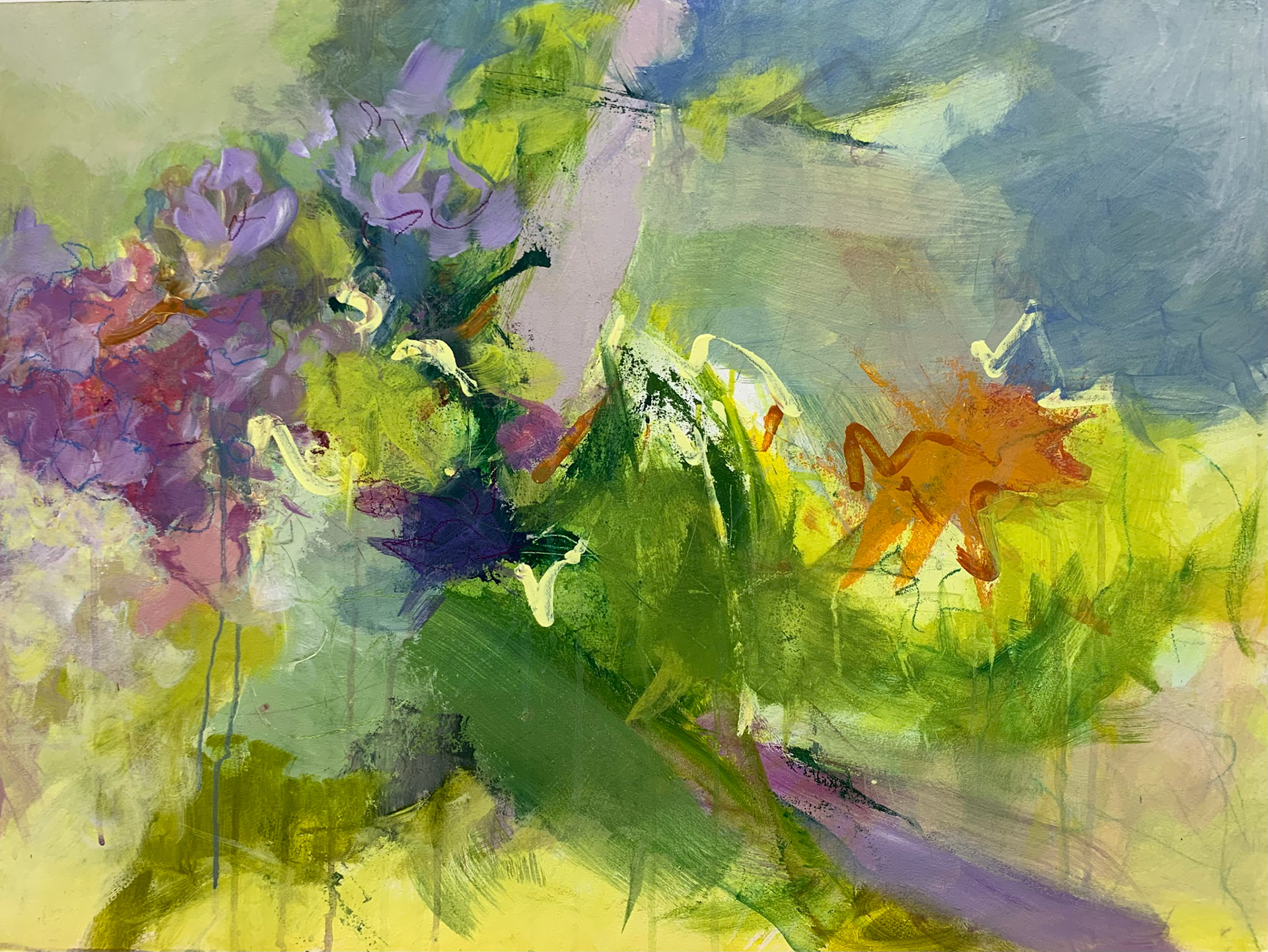 Summer Garden Acrylic on Panel 24" x 30"