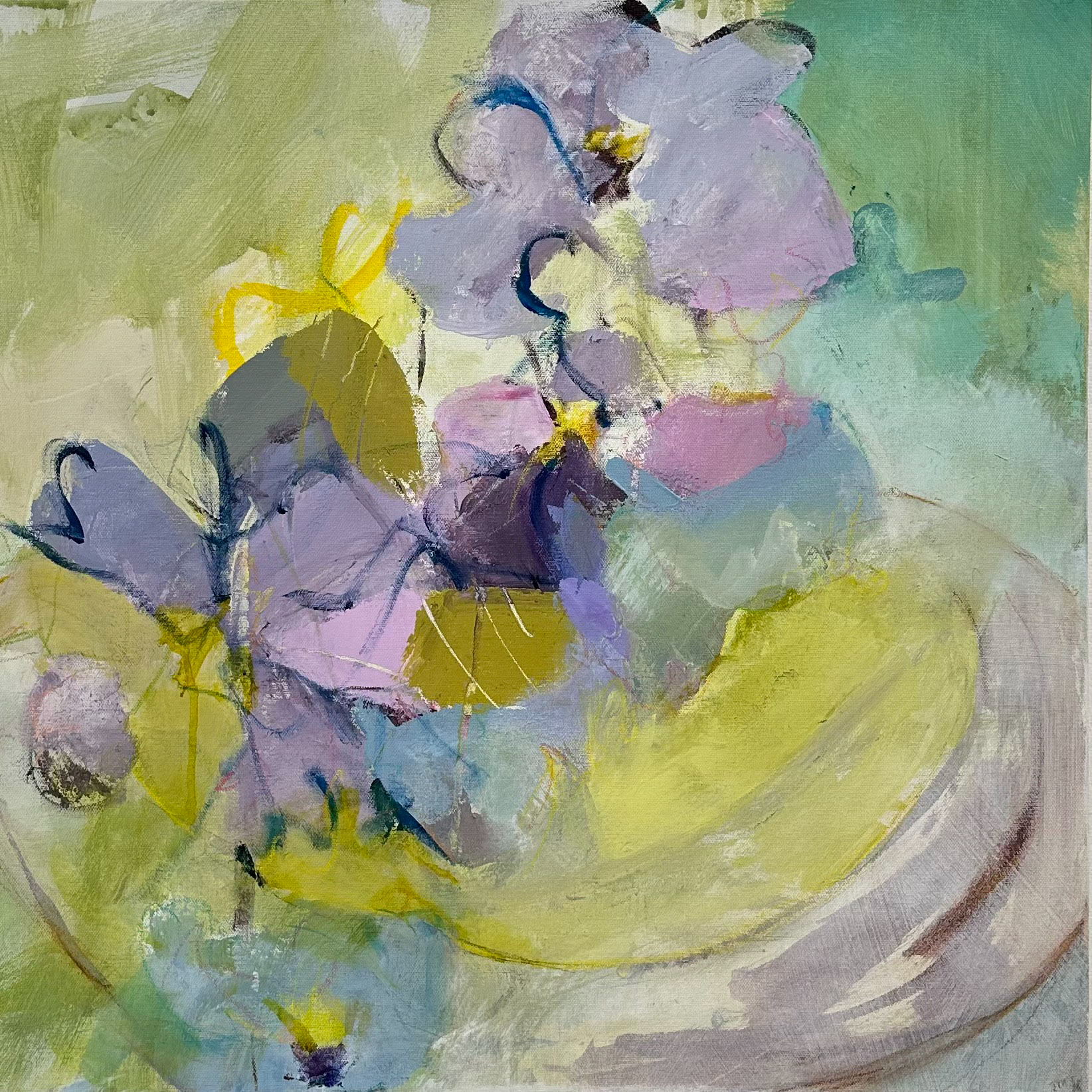 Tilt, Acrylic/Mixed Media on Canvas, 24" x 24'