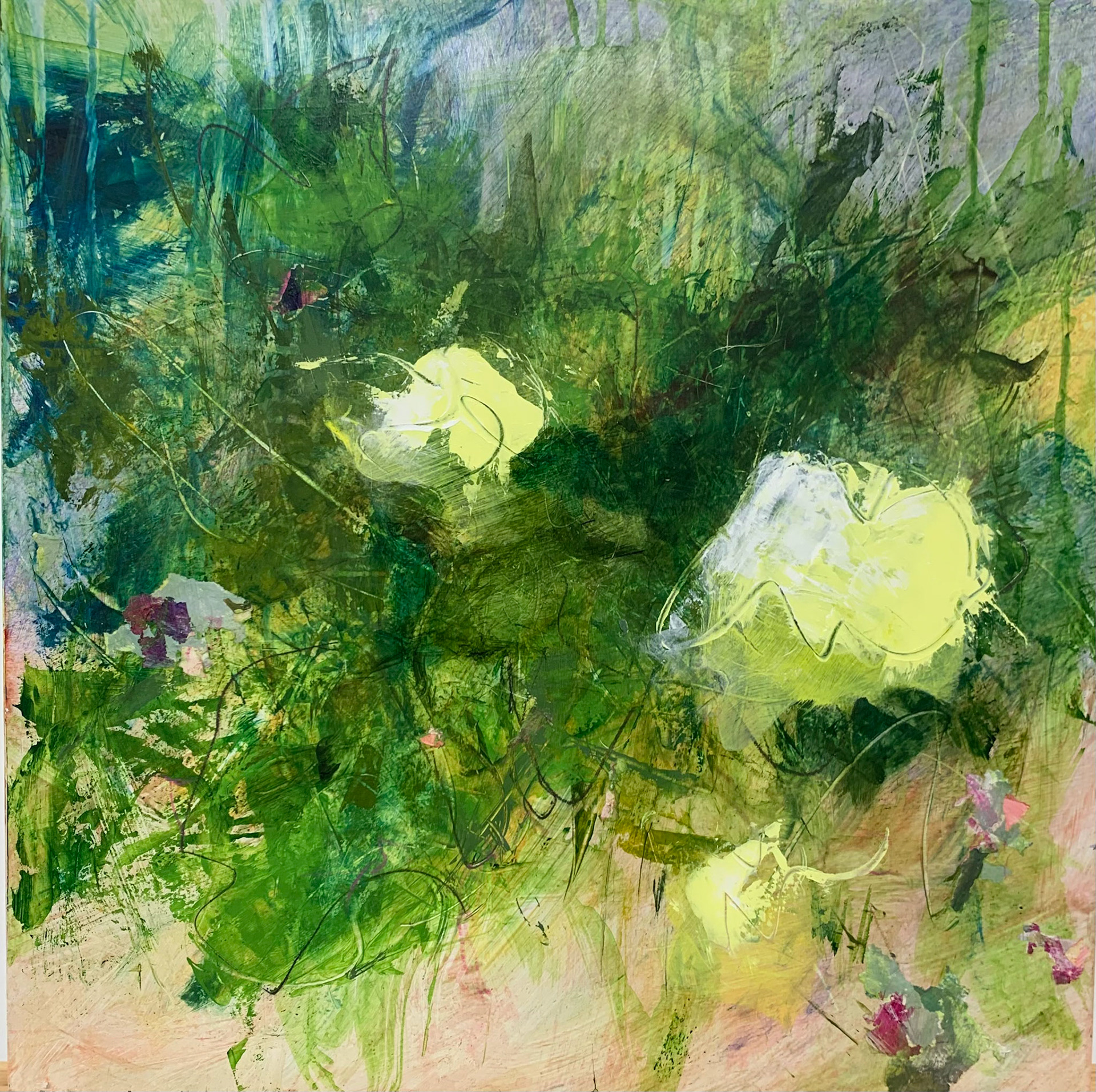 Daybreak Acrylic and Mixed Media on Panel 18" x 18"