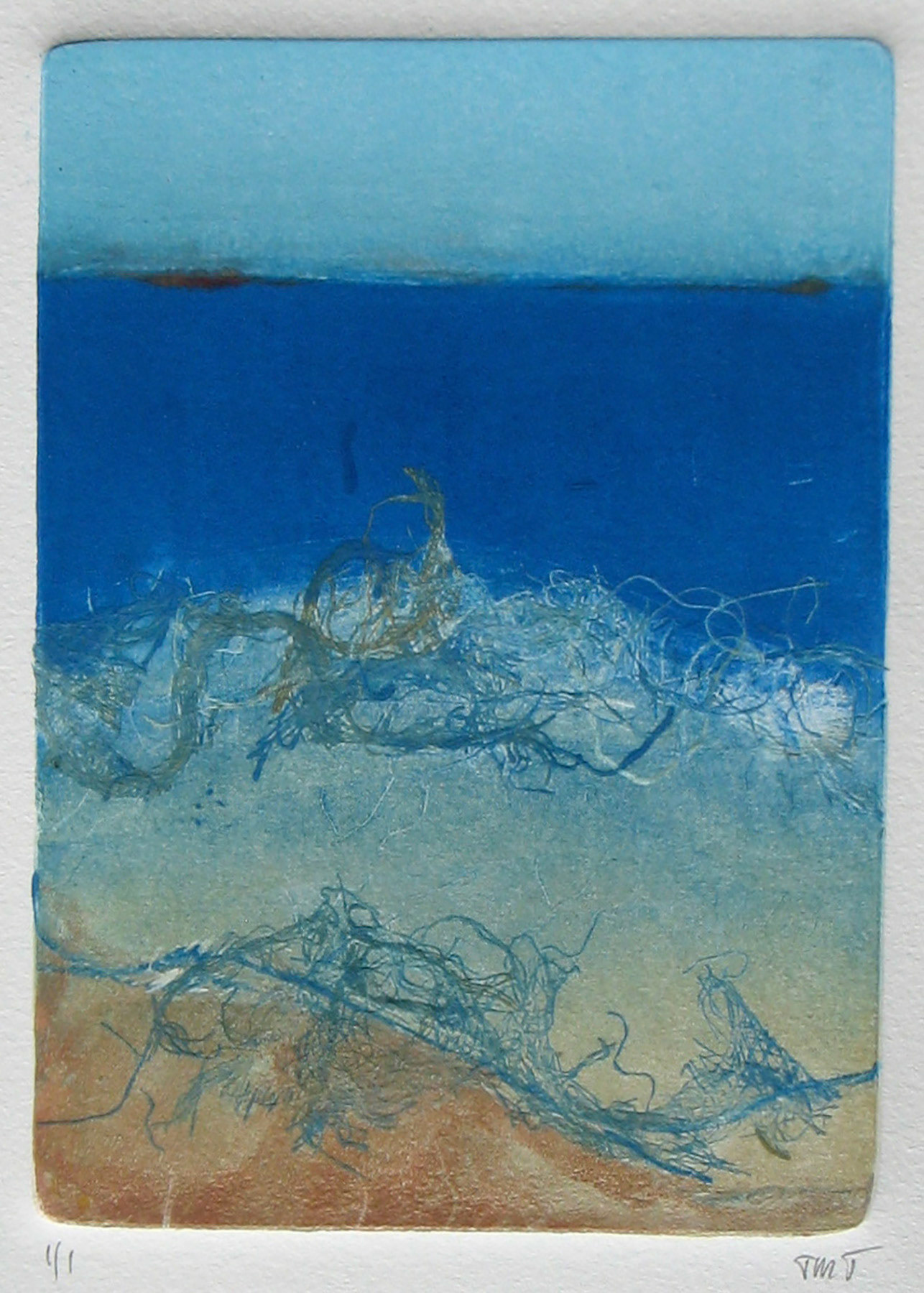 Nets Separating, Monotype, 9" x 6"