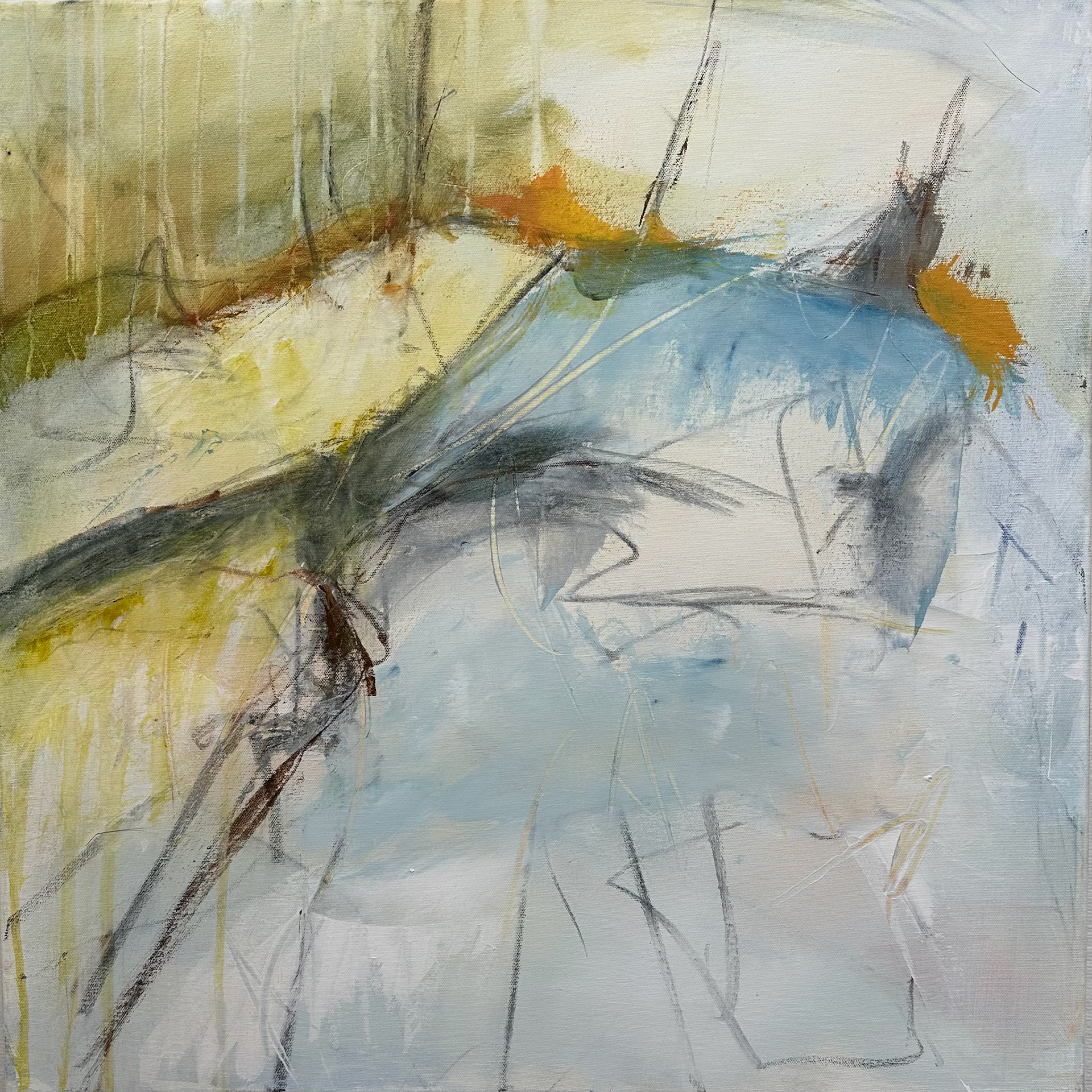 February Quarry, Acrylic/MIxed Media on Canvas, 24" x 24"