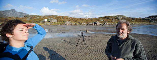 Lightpainting and landscape, Lofoten folkehøgskole, Kabelvag, Norway, 2010