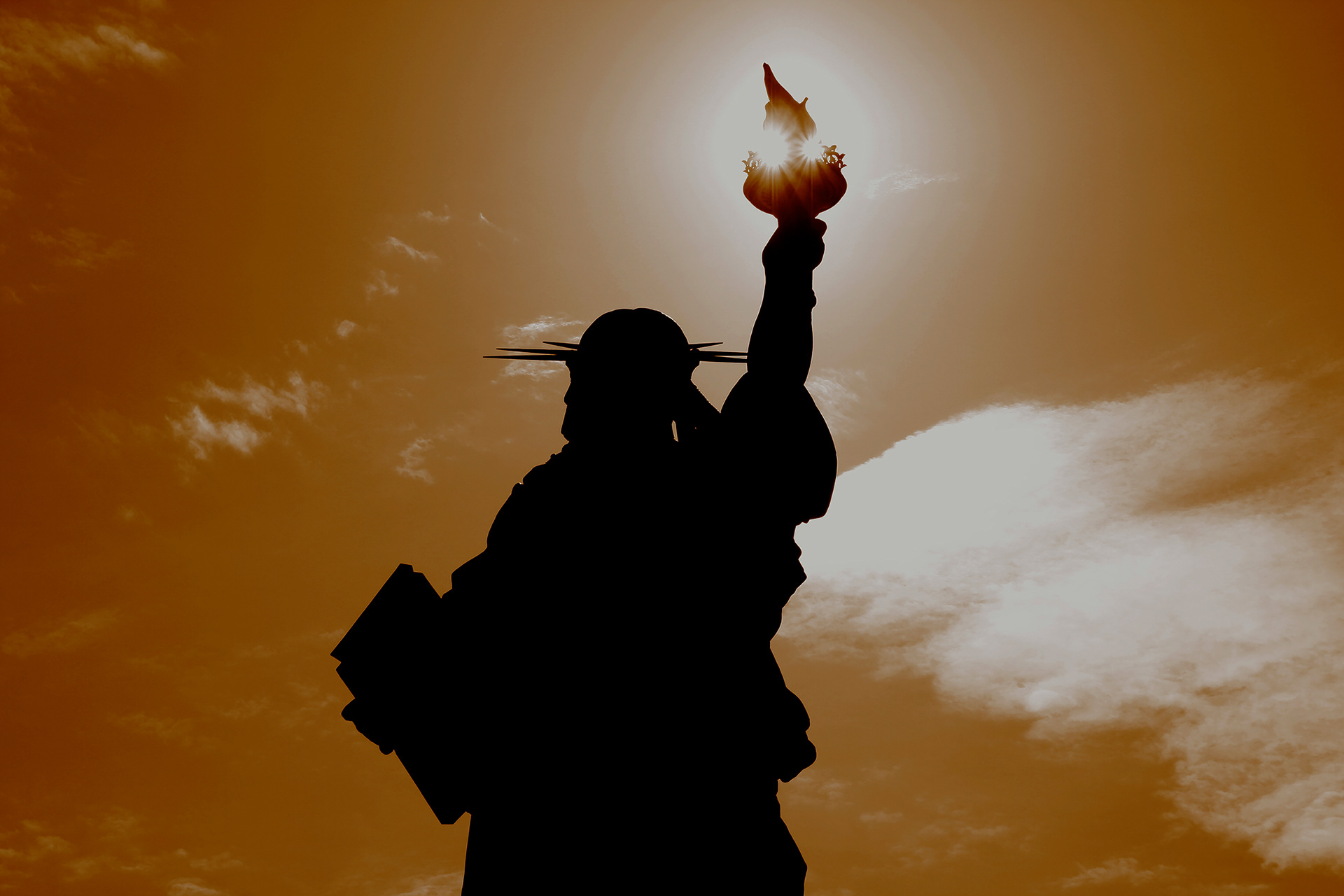 Freedom Above All (torch lit by the sun)