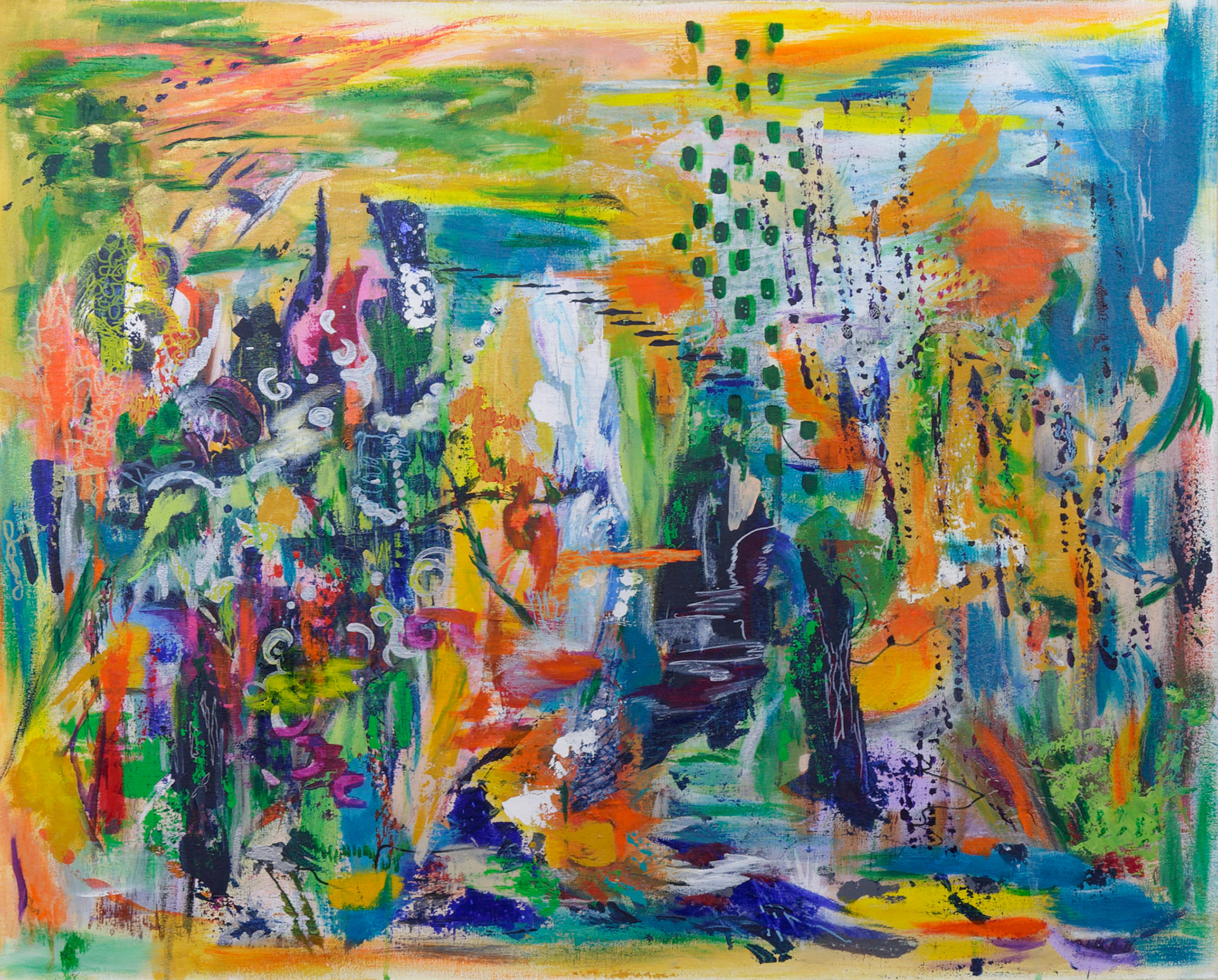 Christmas Market Next Year 2020 - Acrylic on Canvas 90 x 80cm ????? (_DSC1420)
