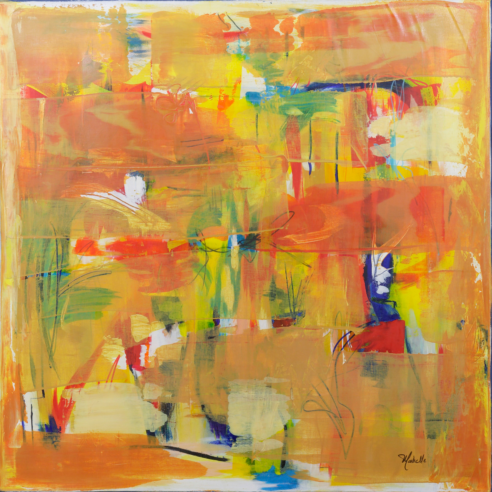 Spring in Lockdown 2020 - Acryclic on Polyester 80 x 80cm (_DSC1421)