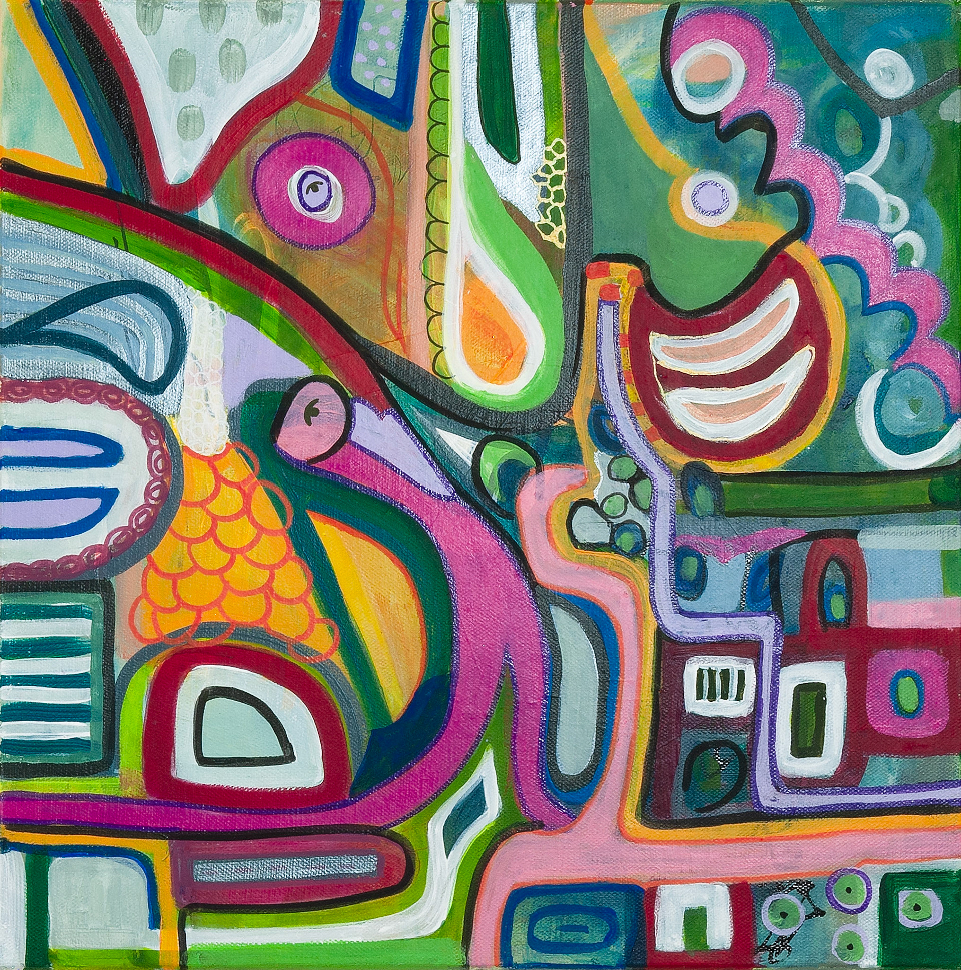 Untitled 1727 2023 - Acrylic and Mixed Media on Canvas 40 x 40cm (_DSC1727)