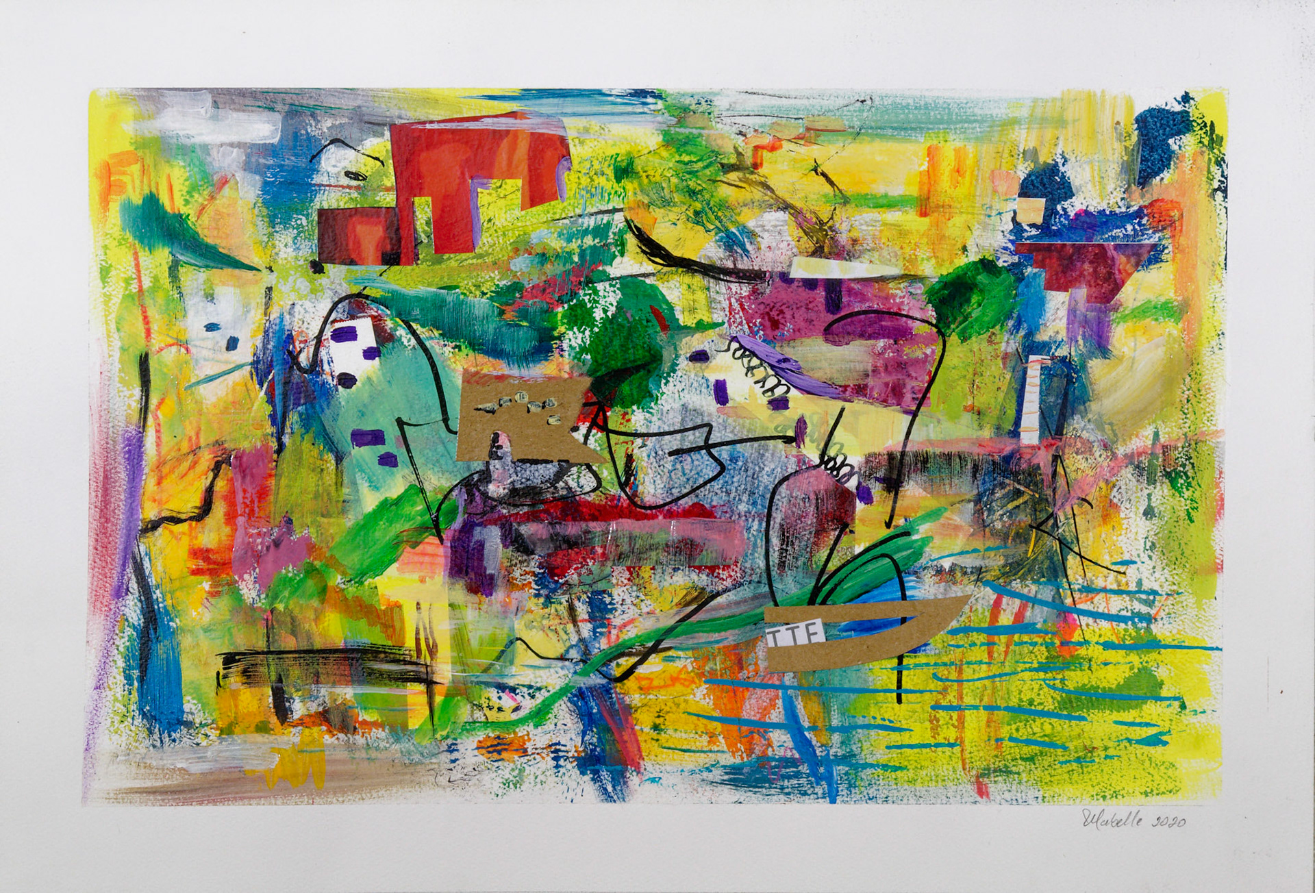 Untitled 1347 - Ink, Acrylic and Pens on Paper 56 x 38cm (_DSC1347)