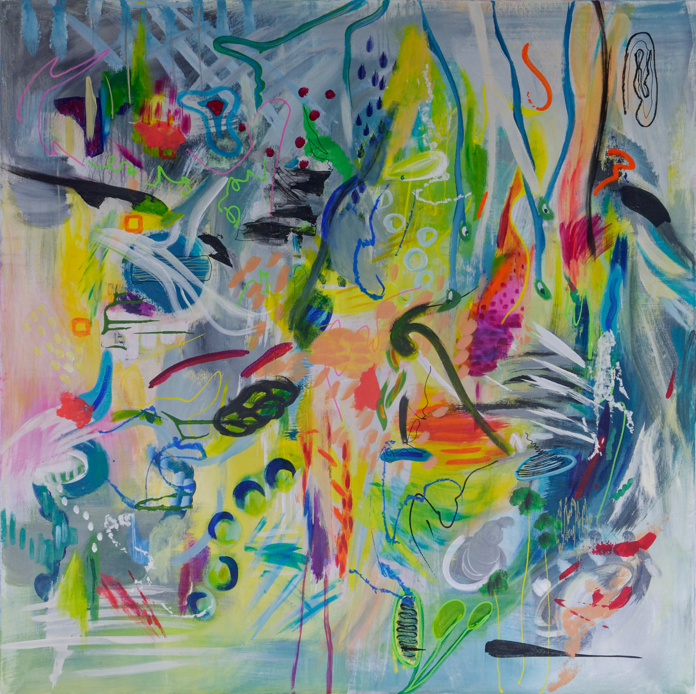 Overarching Restless Energy 2022 - Acrylic on Canvas 105 x 105cm (_DSC1426)