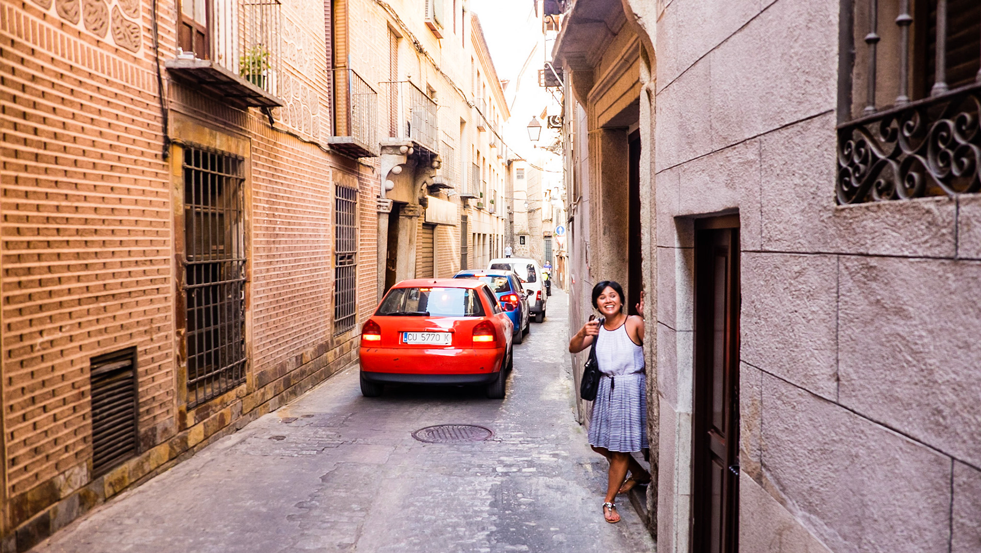 Watch out, a car's behind you!