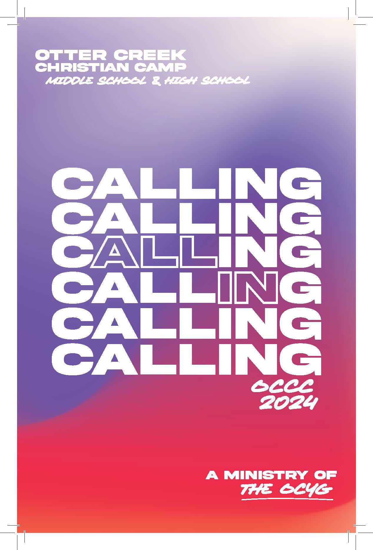 Cover of camp booklet
