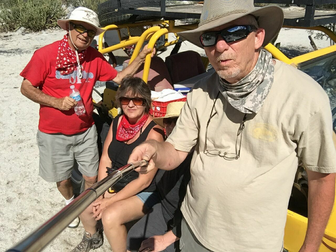 Barry, Marilyn, Lori (hiding), Dave. Worst selfy taker ever.