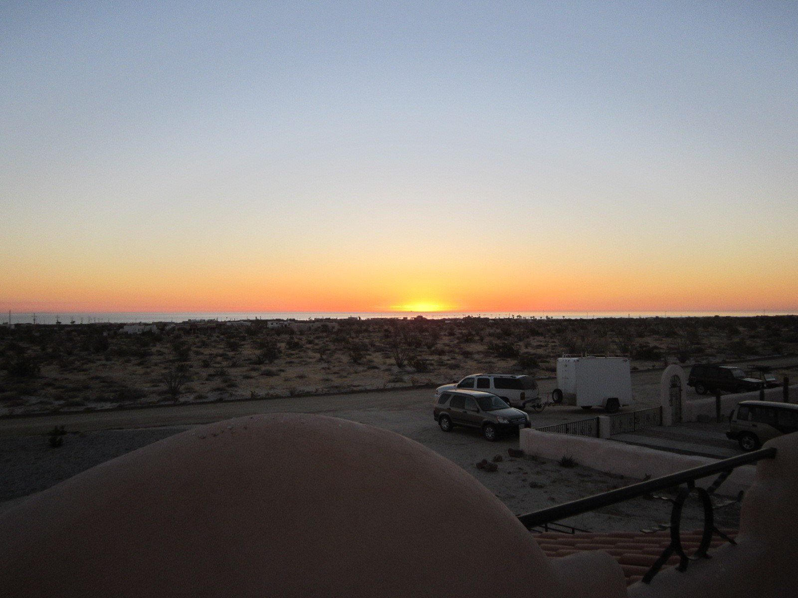 Sunrise over the Sea of Cortez from the roof of casita.