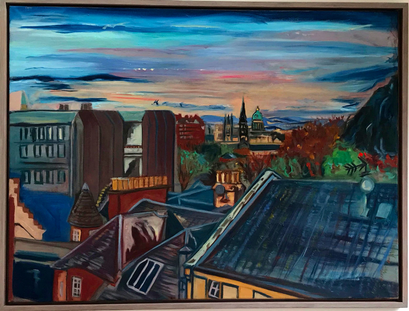 November Night (2018) Oil on linen, View from the North East Studios ECA, (76x121cm) Private Collection
