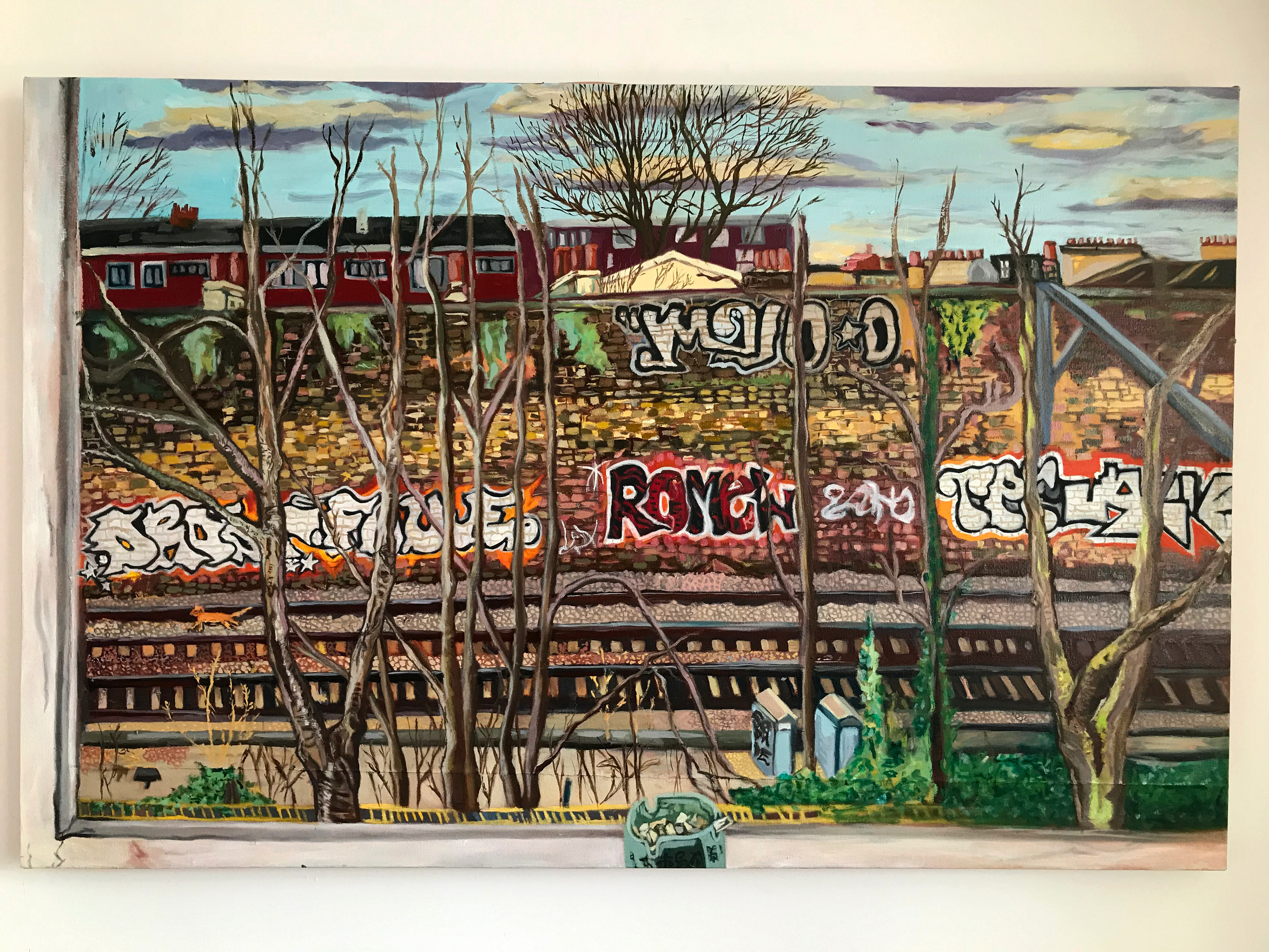 R0MEN/ Abandoned Railway (Dec 19- Feb 2021) Oil on canvas Dimensions: 126 x 82 cm