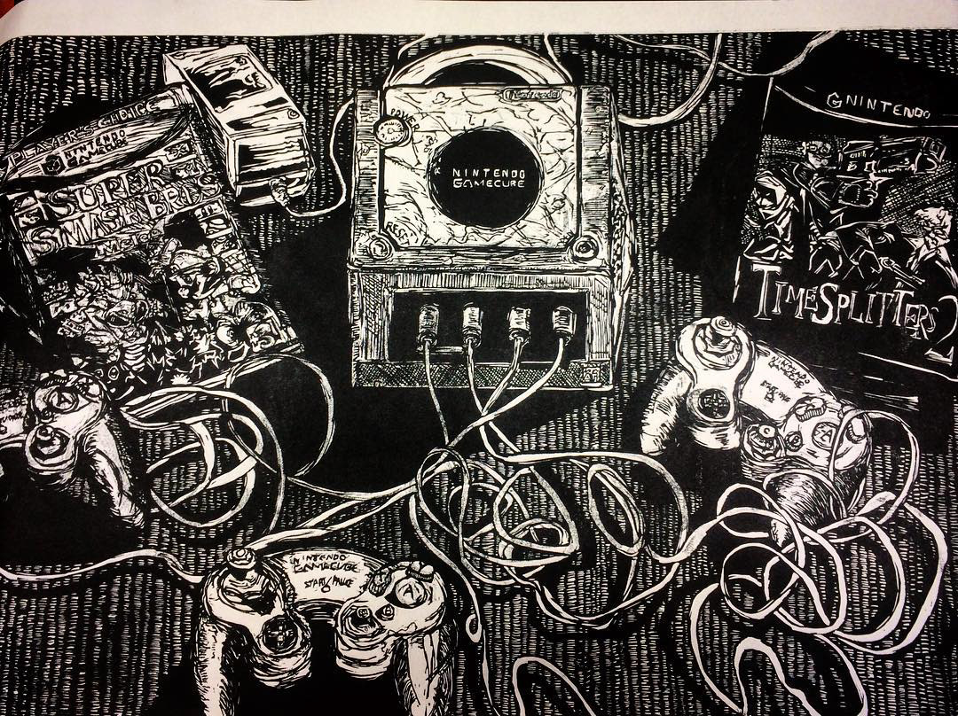 'Gamecube Days' (90x55cm) February 2019