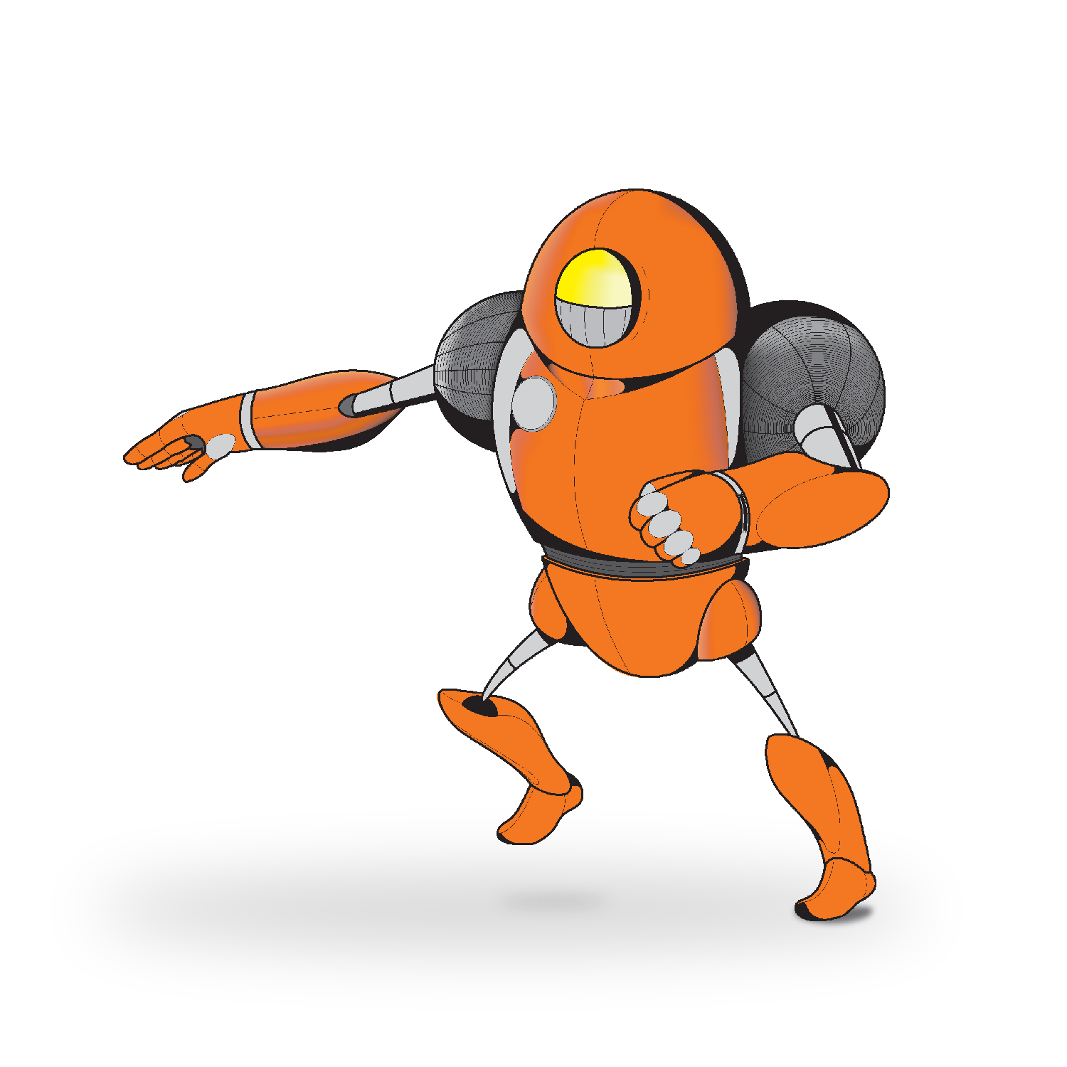 eMedia Marketing Robot Concept