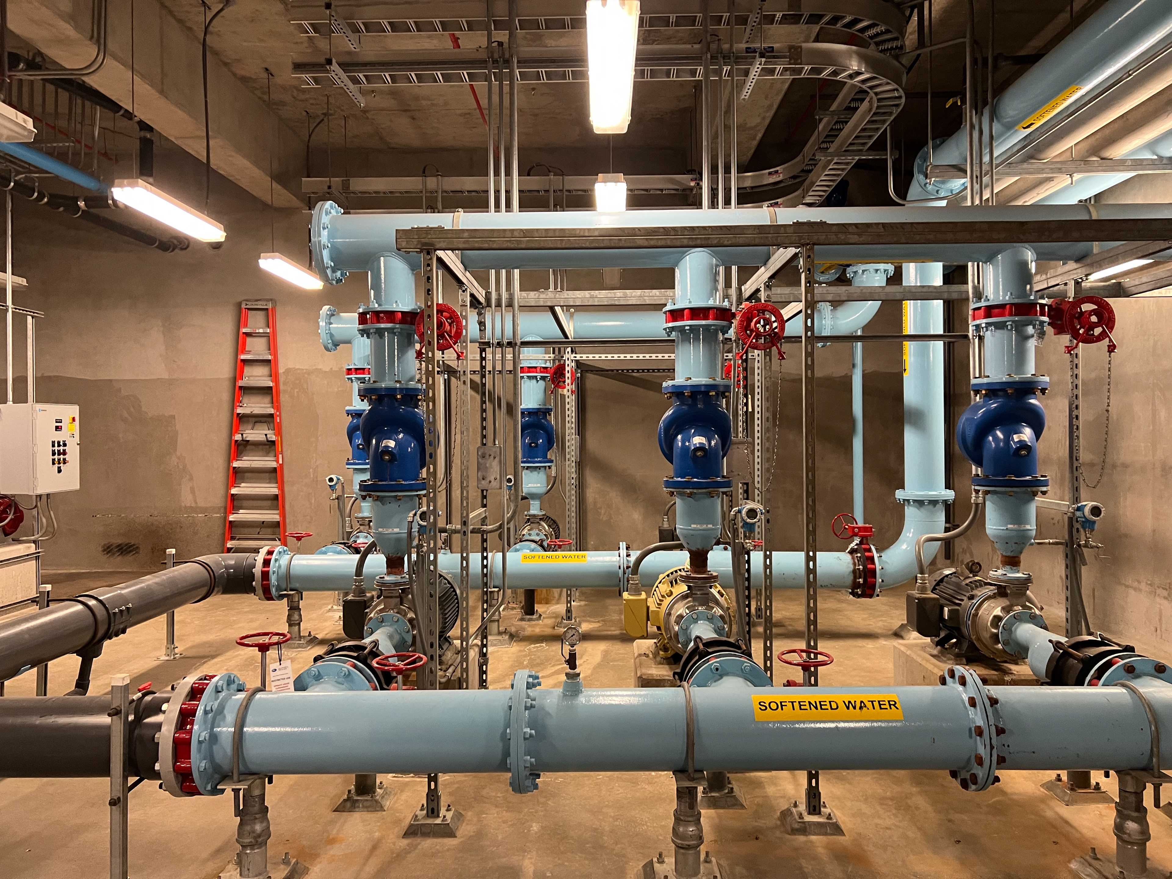 Piping at Binney Water Purification Plant in Aurora, Colorado