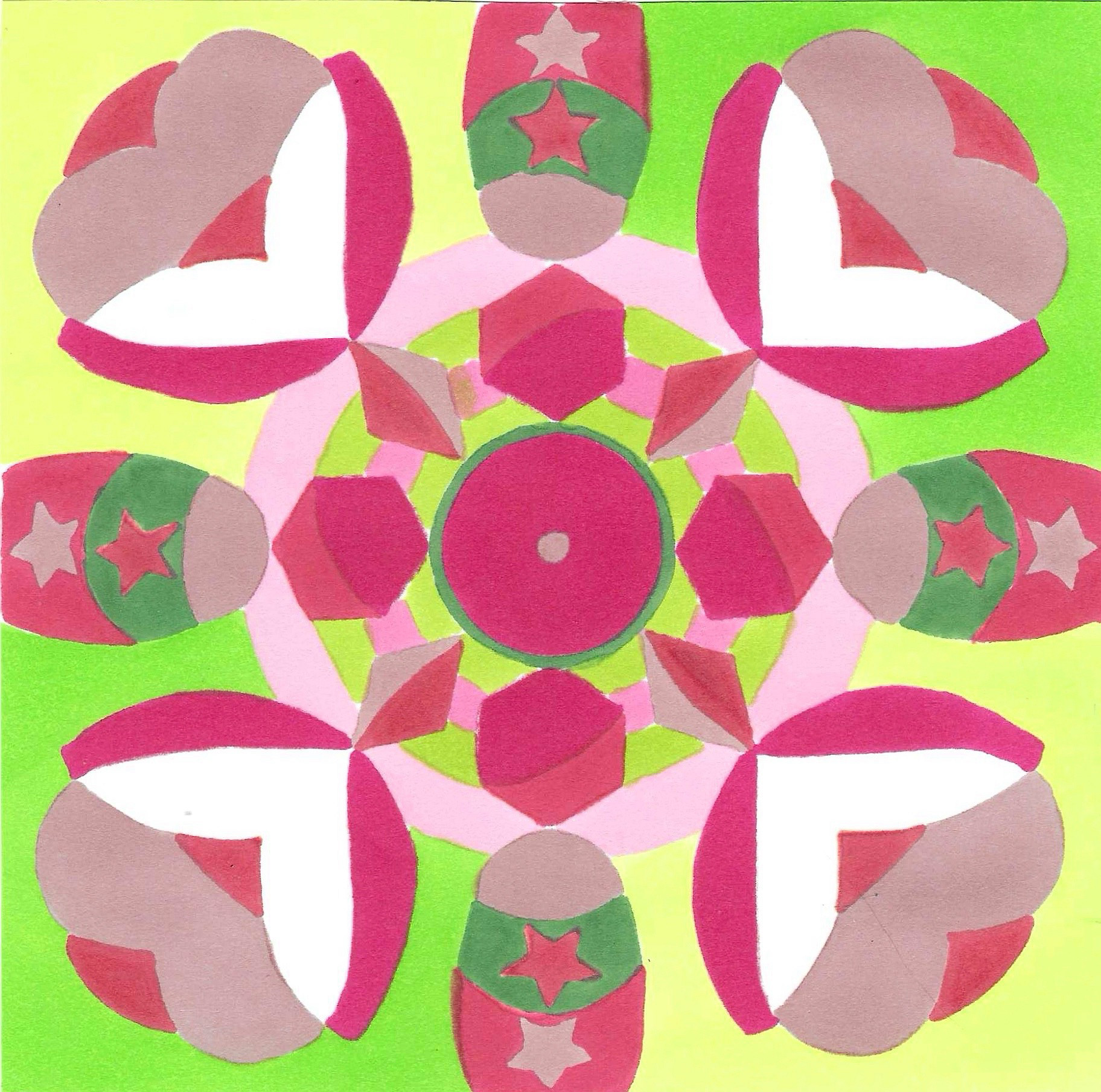 Complementary- Red, Green