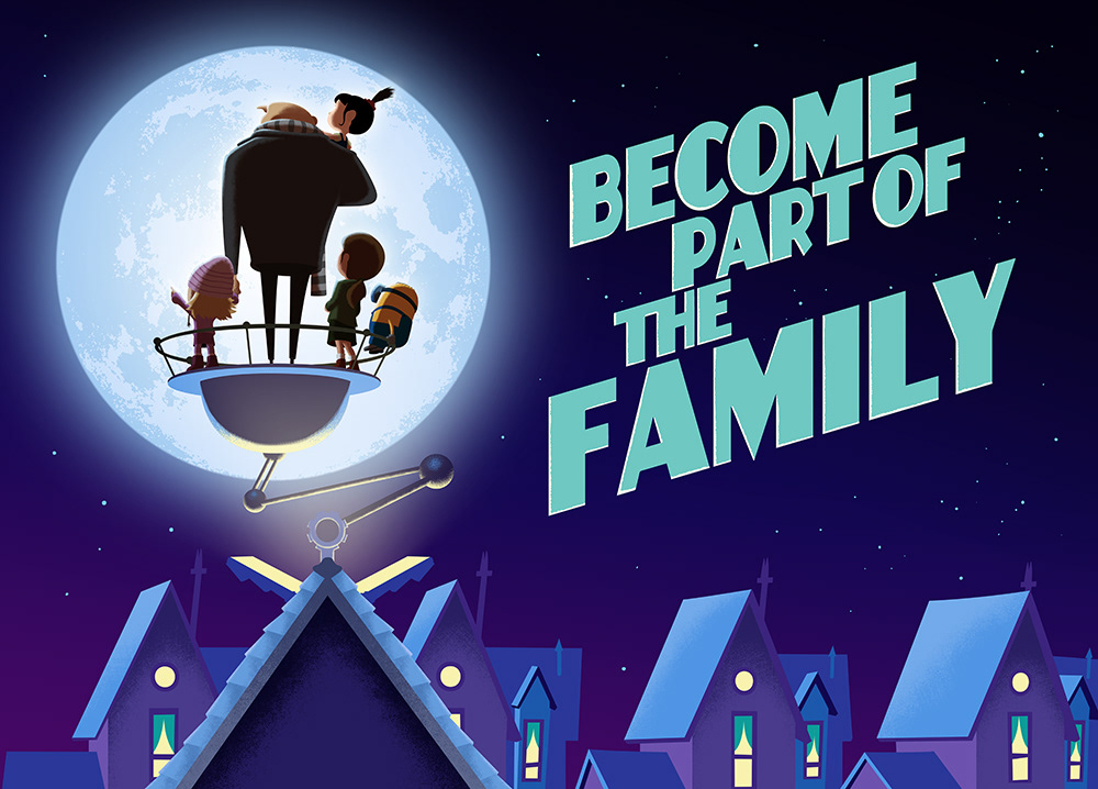 Amusement Park Poster. Layout, coloring, production. Photoshop and Illustrator.