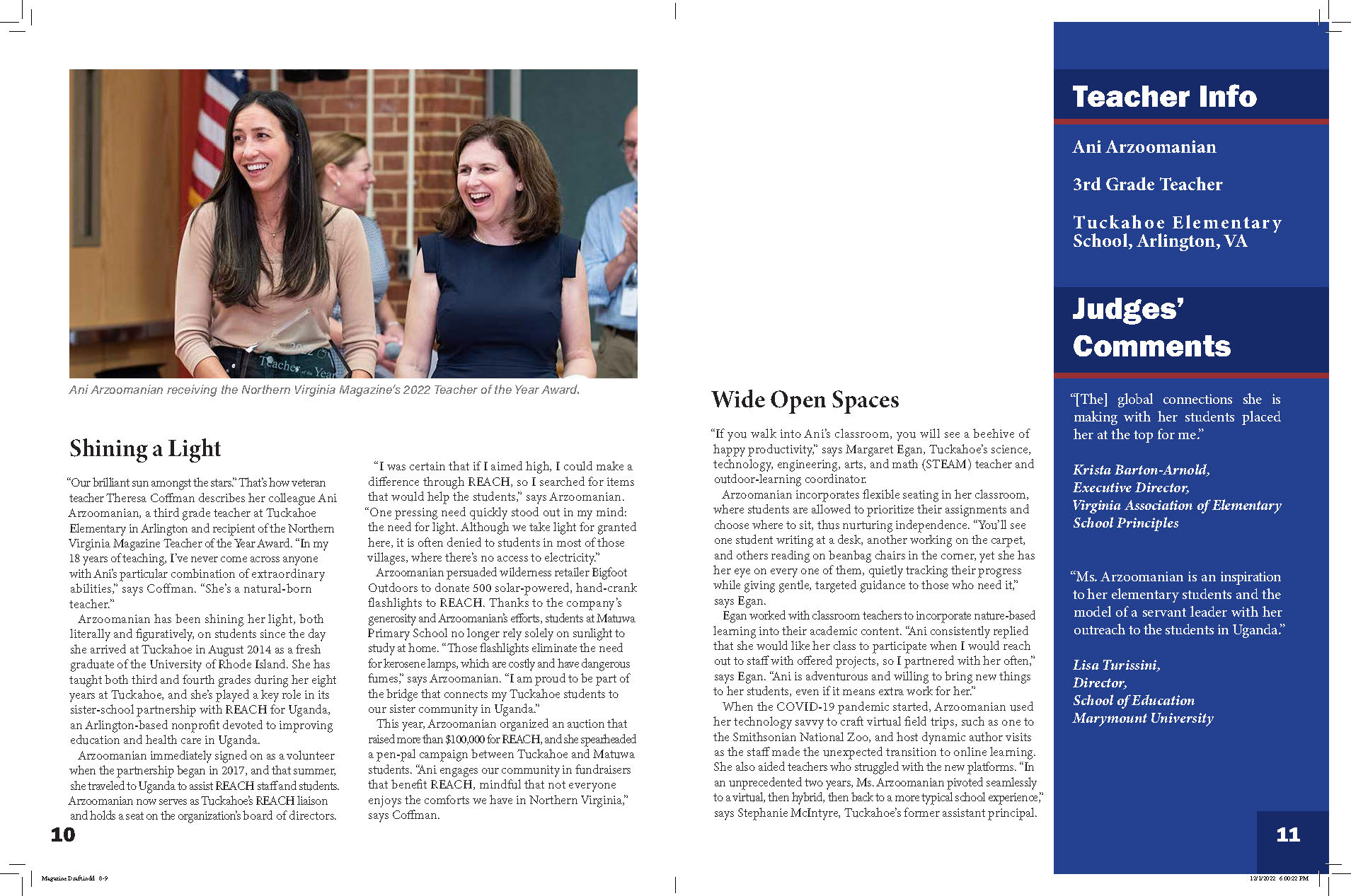 Spread #6 Teacher of the Year