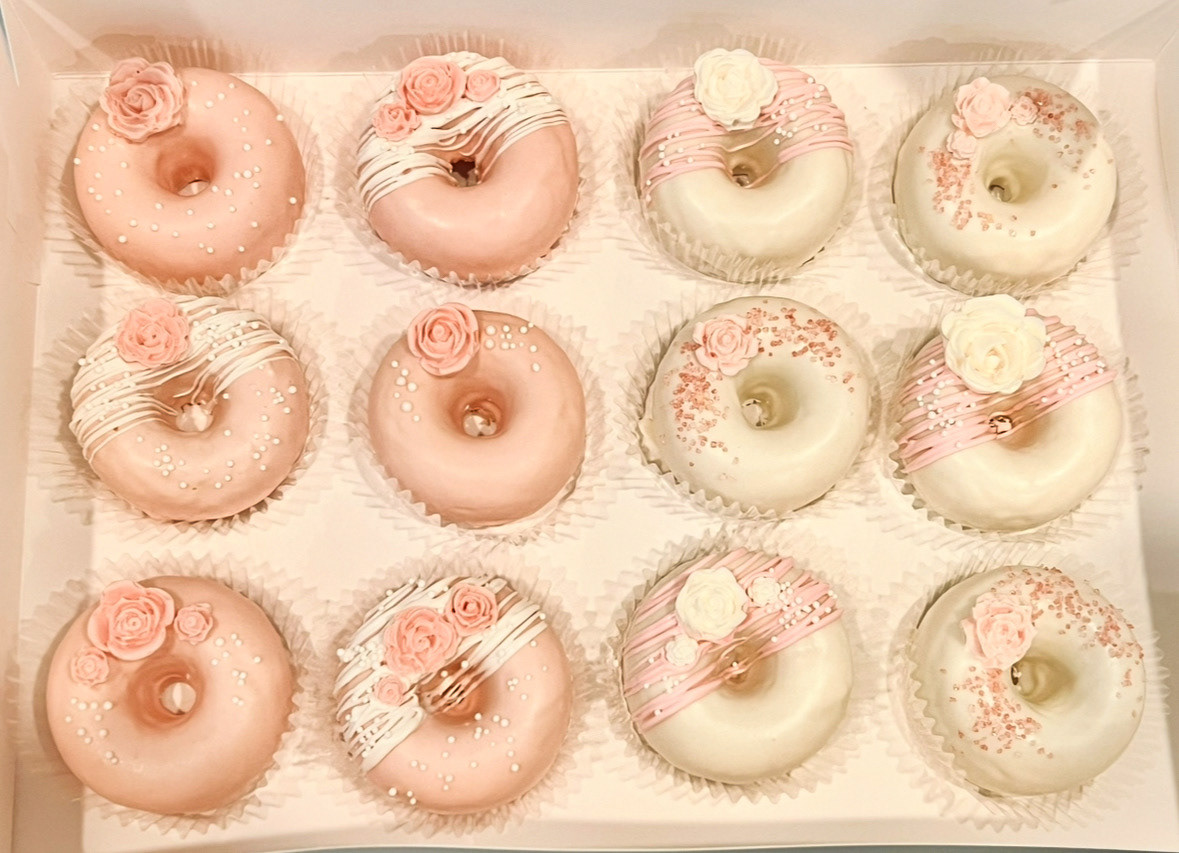 Dipped baked donuts