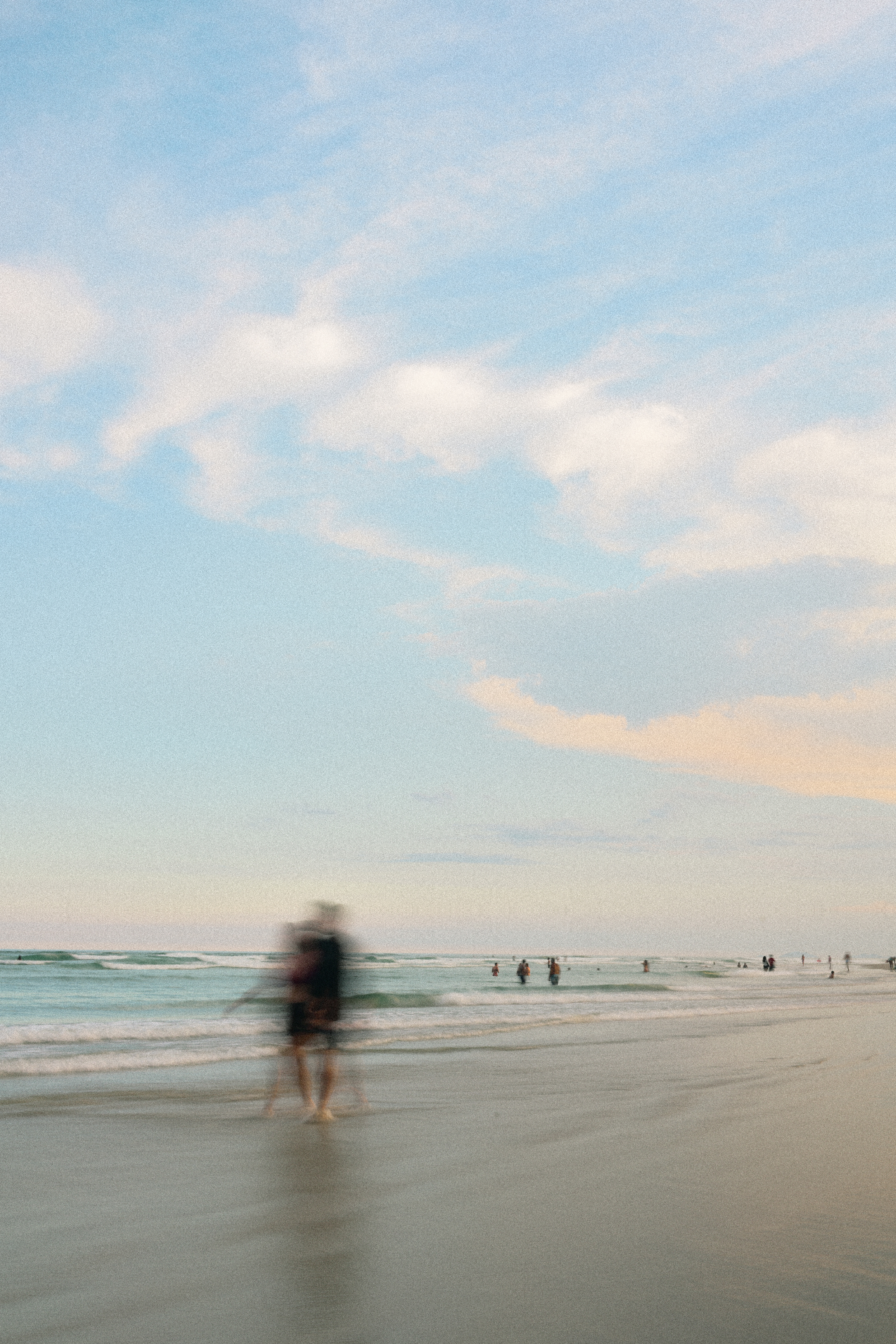 Passagem do tempo - Fim de tarde na praia