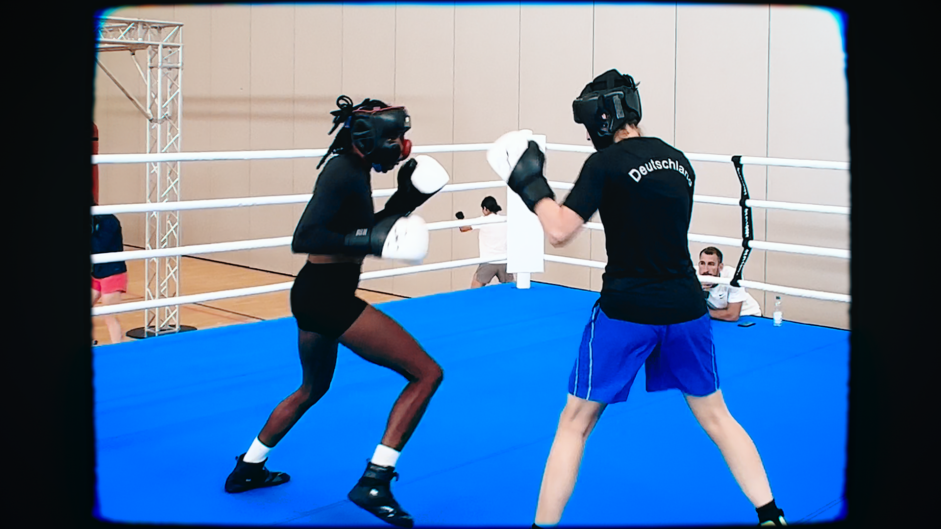 Cynthia Sparring at Olympics camp in Germany