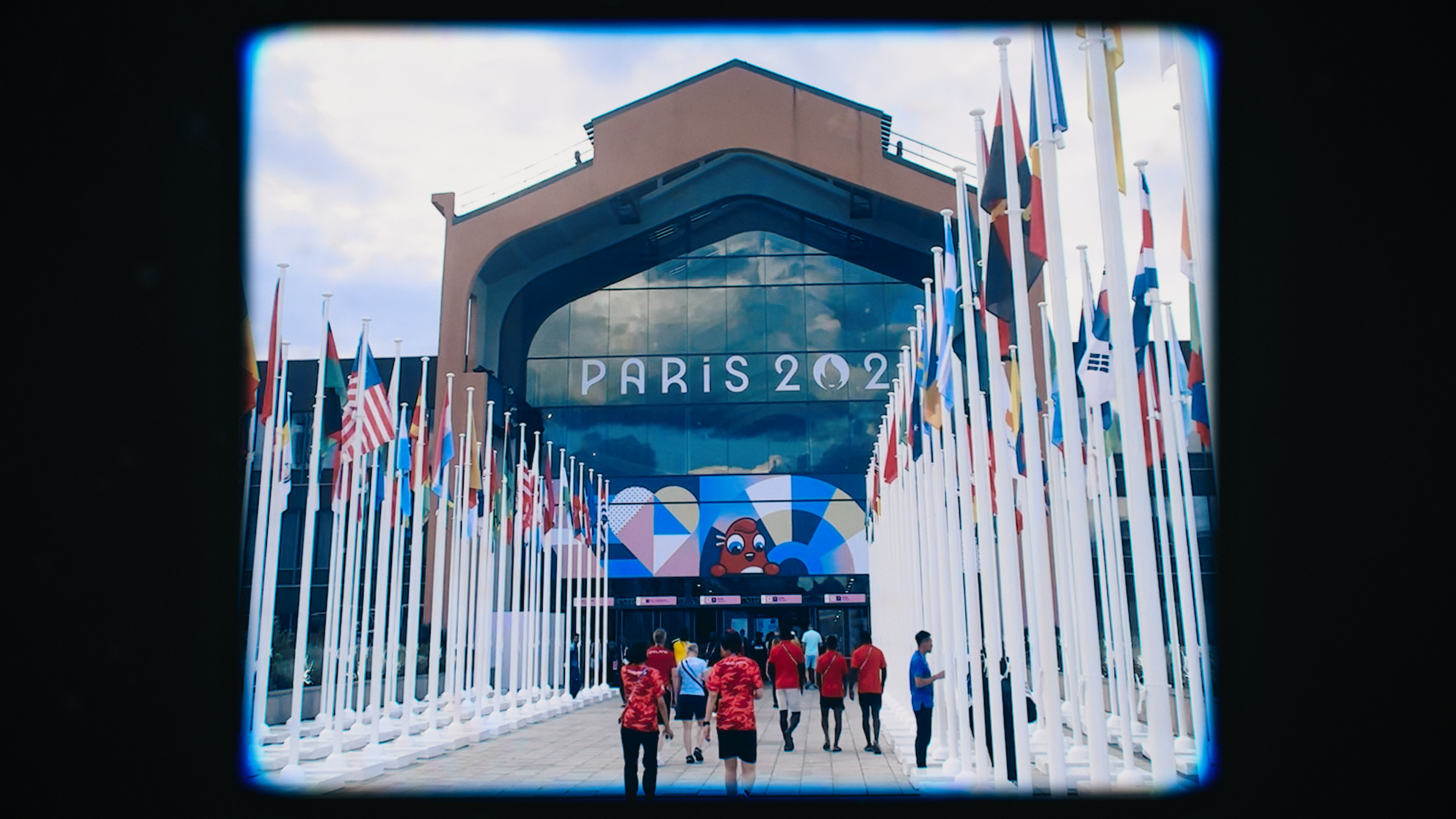 Cynthia at the Olympics Village in France