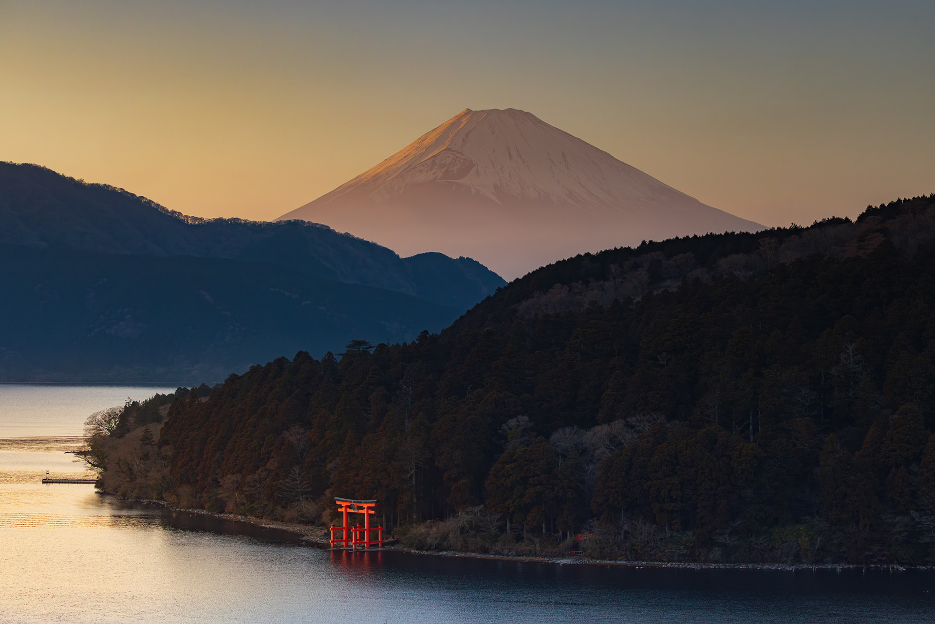 Mount Fuji from Lake Ashi