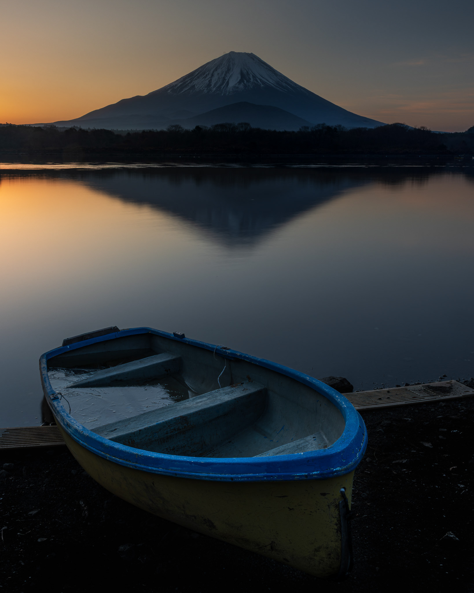 Fishing Boat, Lake Shoji