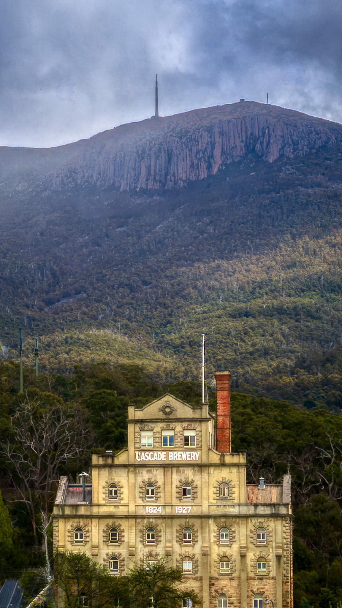 Cascade Brewery and kunanyi / Mount Wellington, Hobart, Tasmania
