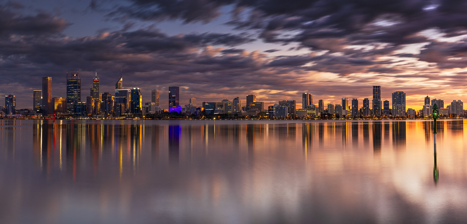 Perth skyline from South Perth, Western Australia