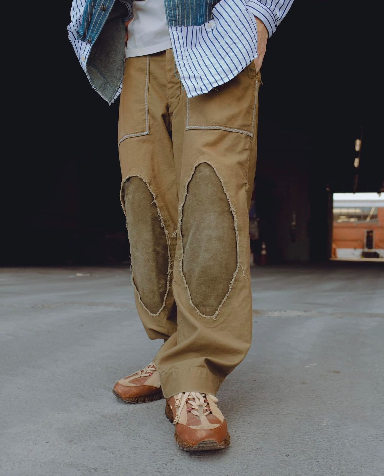 Olive Oval Knee Pants