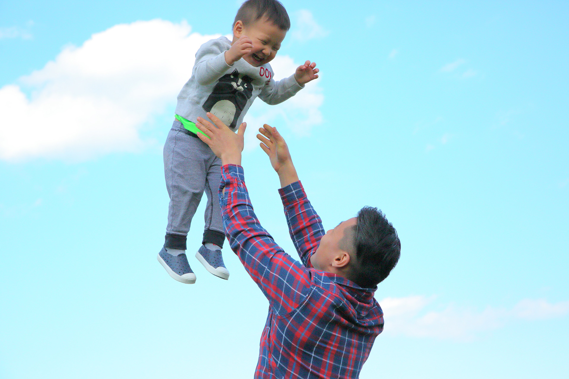 photo of father catches toddler from air links to FAMILY LIFESTYLE section