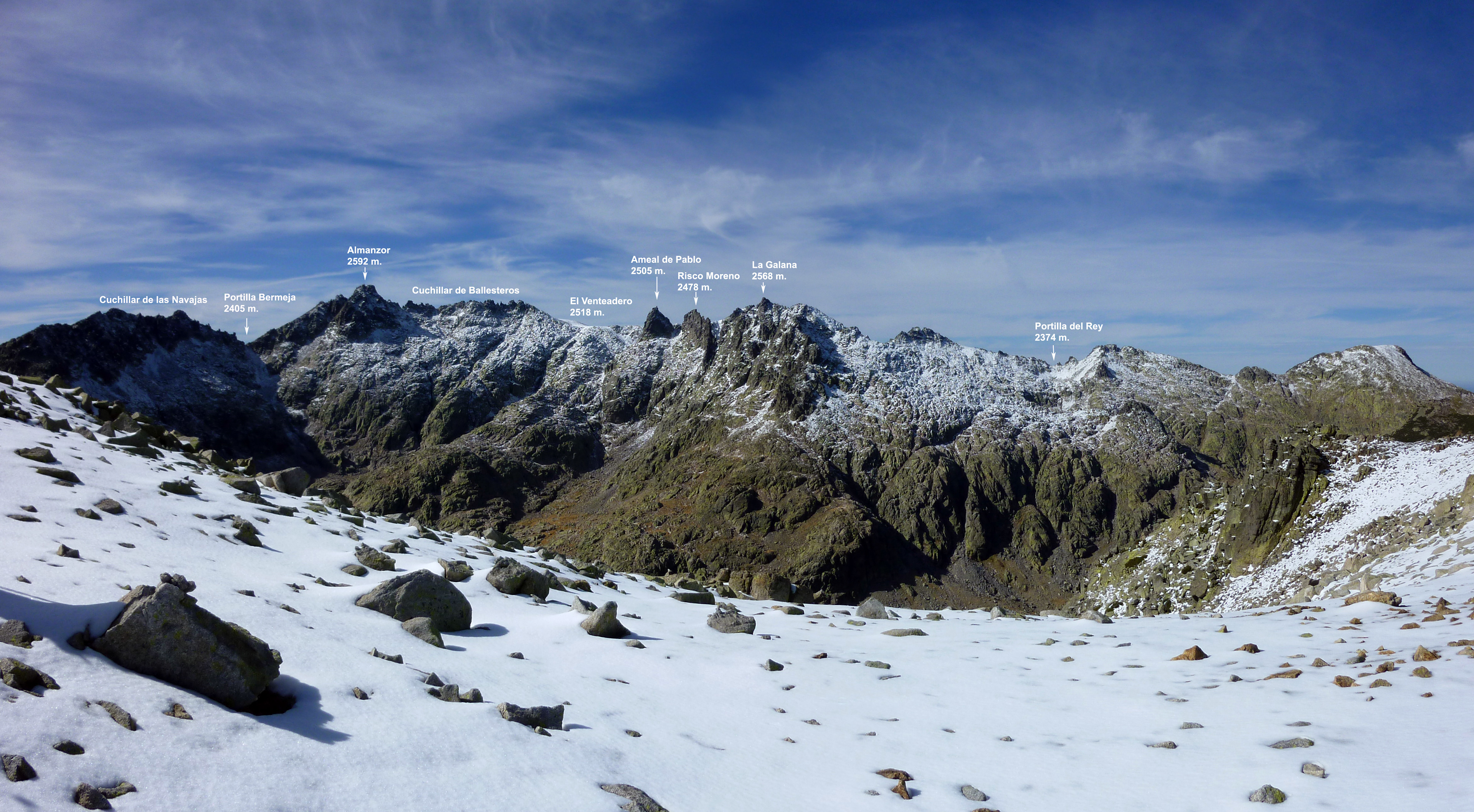 Sierra de Gredos vista desde el Pico Morezón