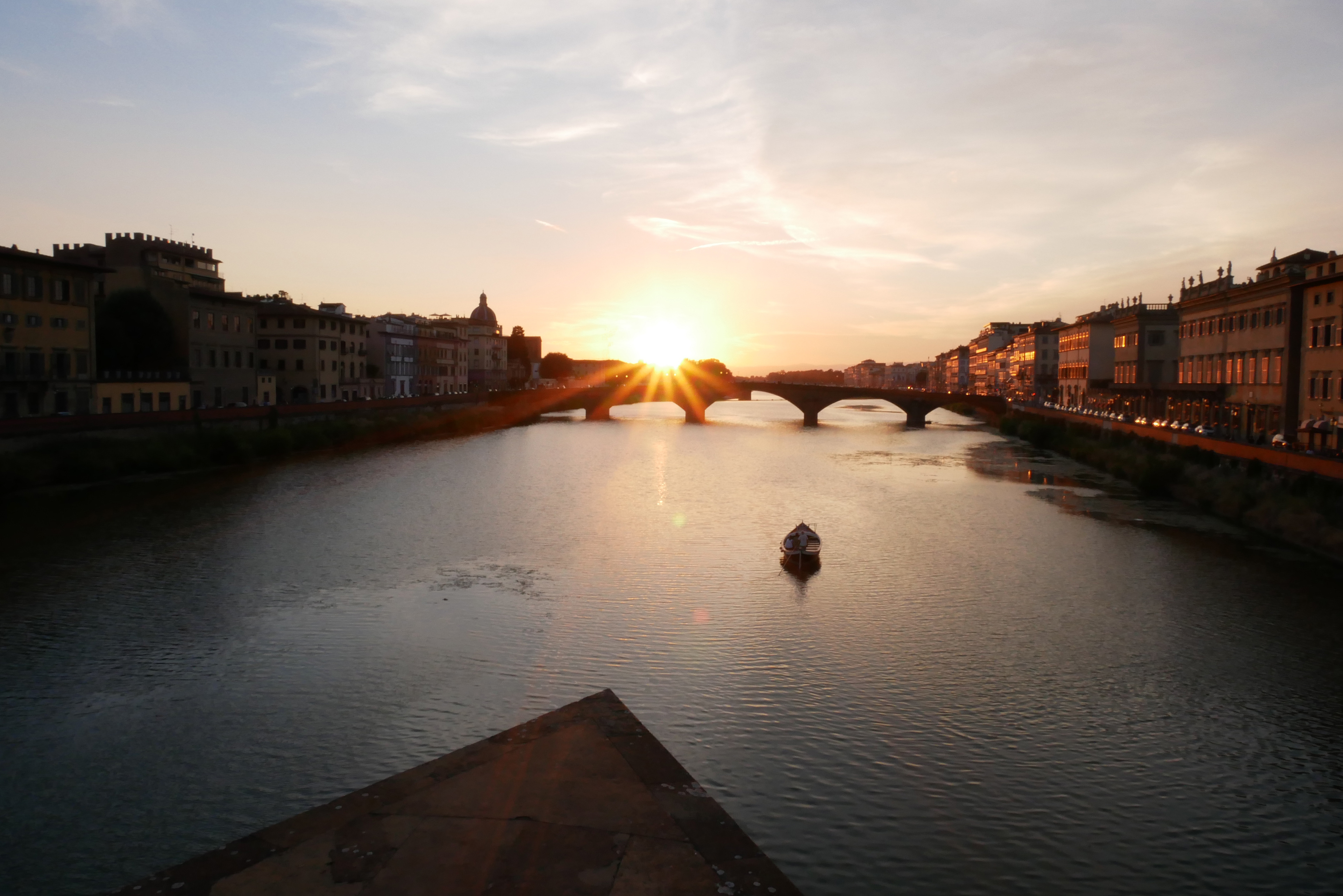 Puesta de Sol vista desde el Ponte Santa Trinita
