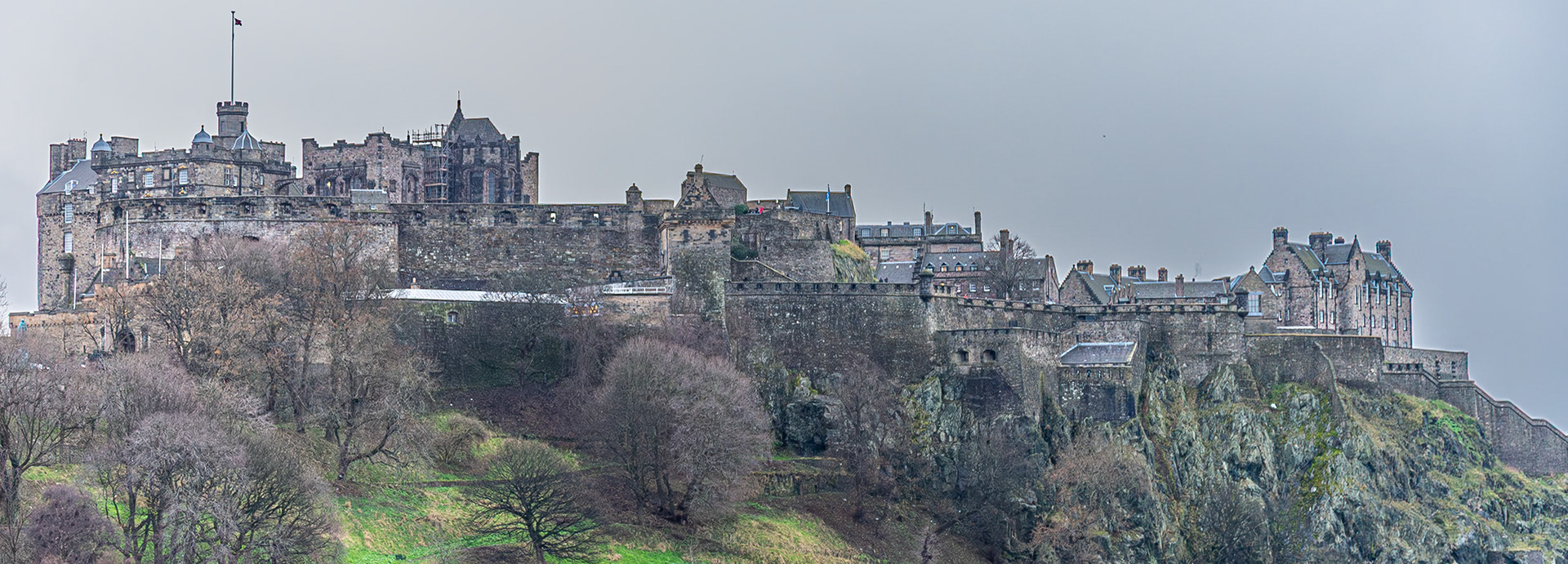 Edinburgh Castle is on Castle Rock.